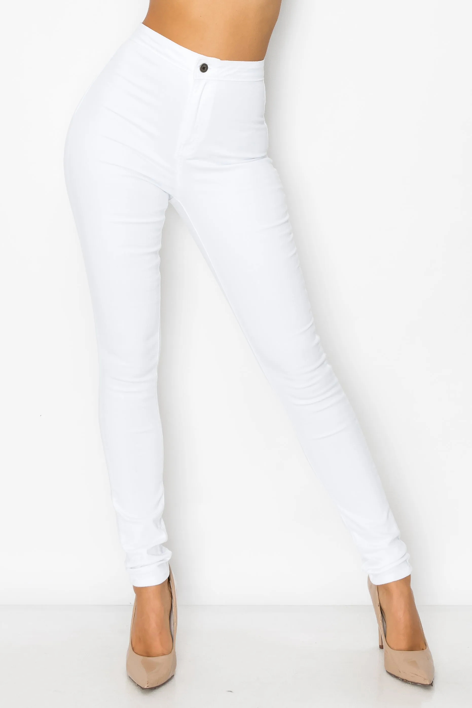 1166 Women's Super High Waisted Color Skinny Jeans