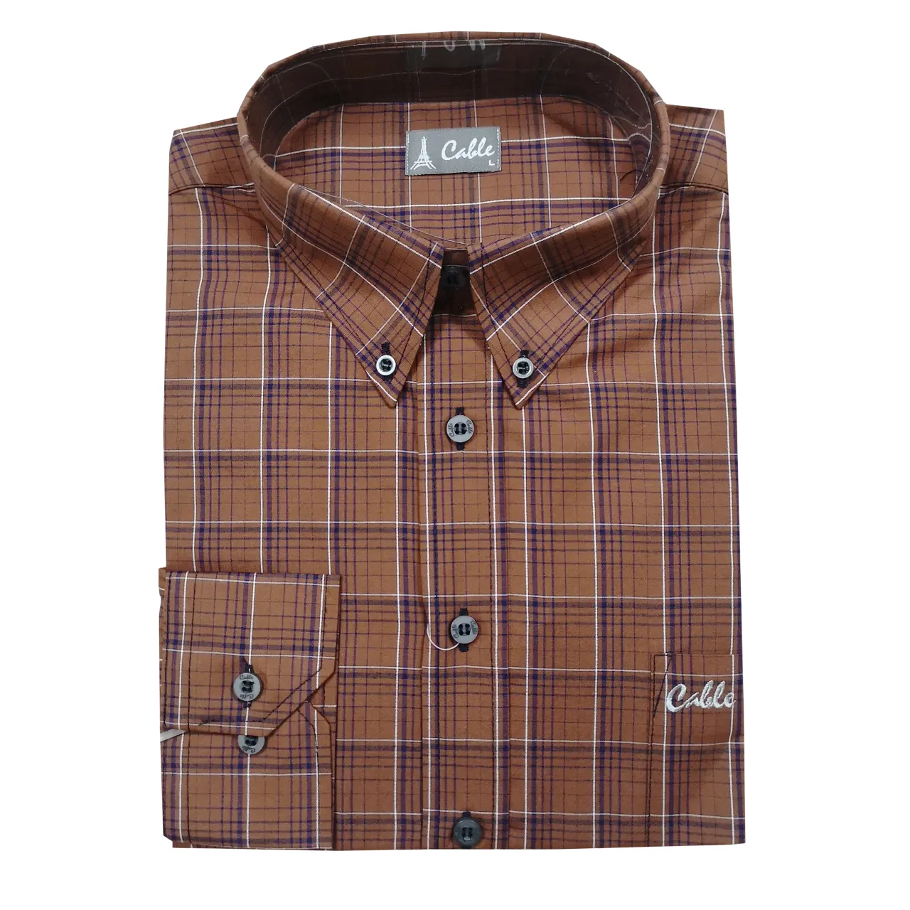 Aero Cable LS Rust Check Shirt