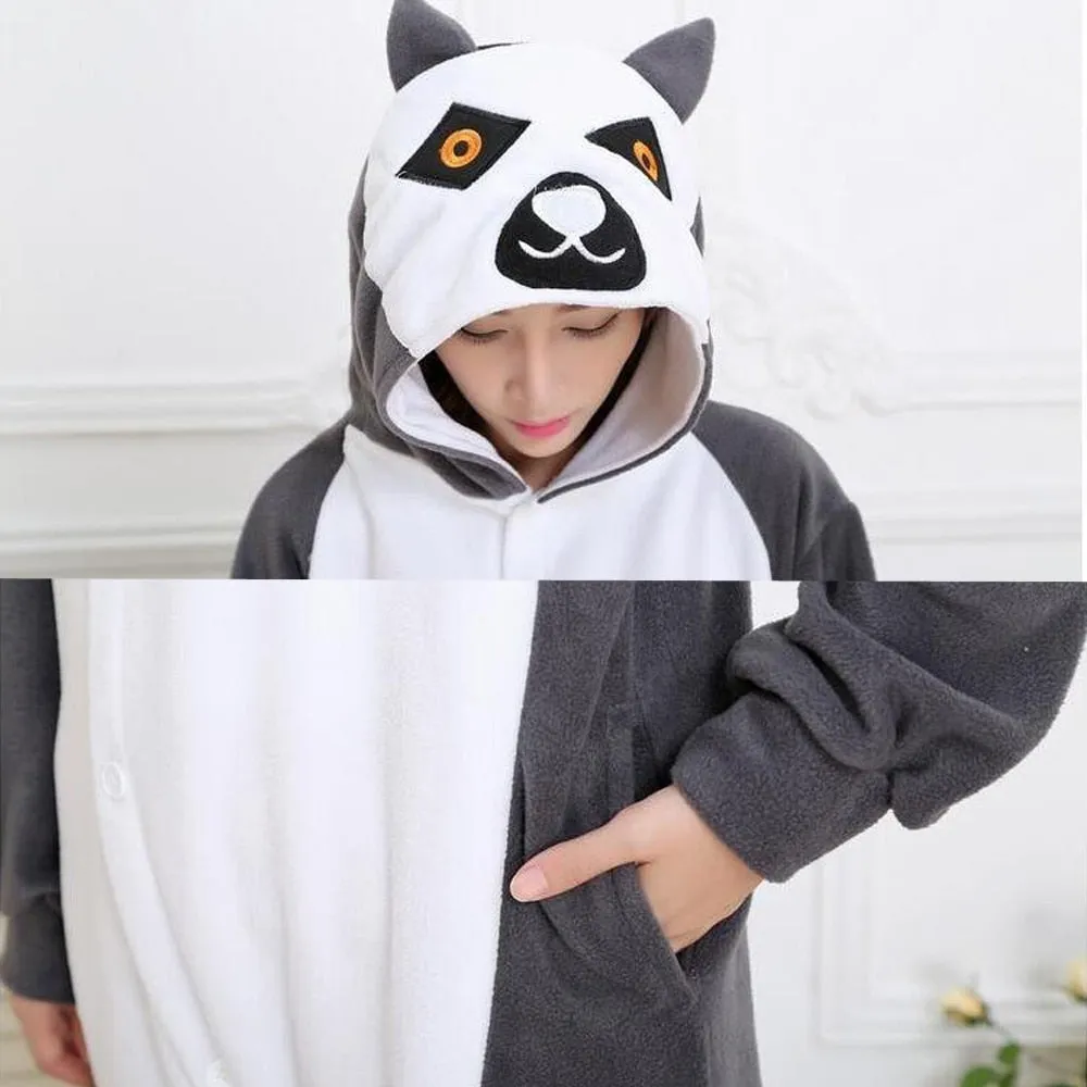 Animal Lemur Kigurumi Onesie Unsiex Adult Pijama