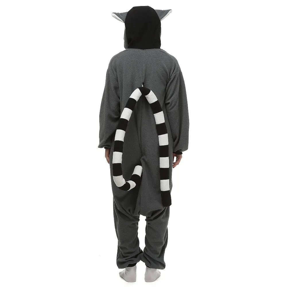 Animal Lemur Kigurumi Onesie Unsiex Adult Pijama