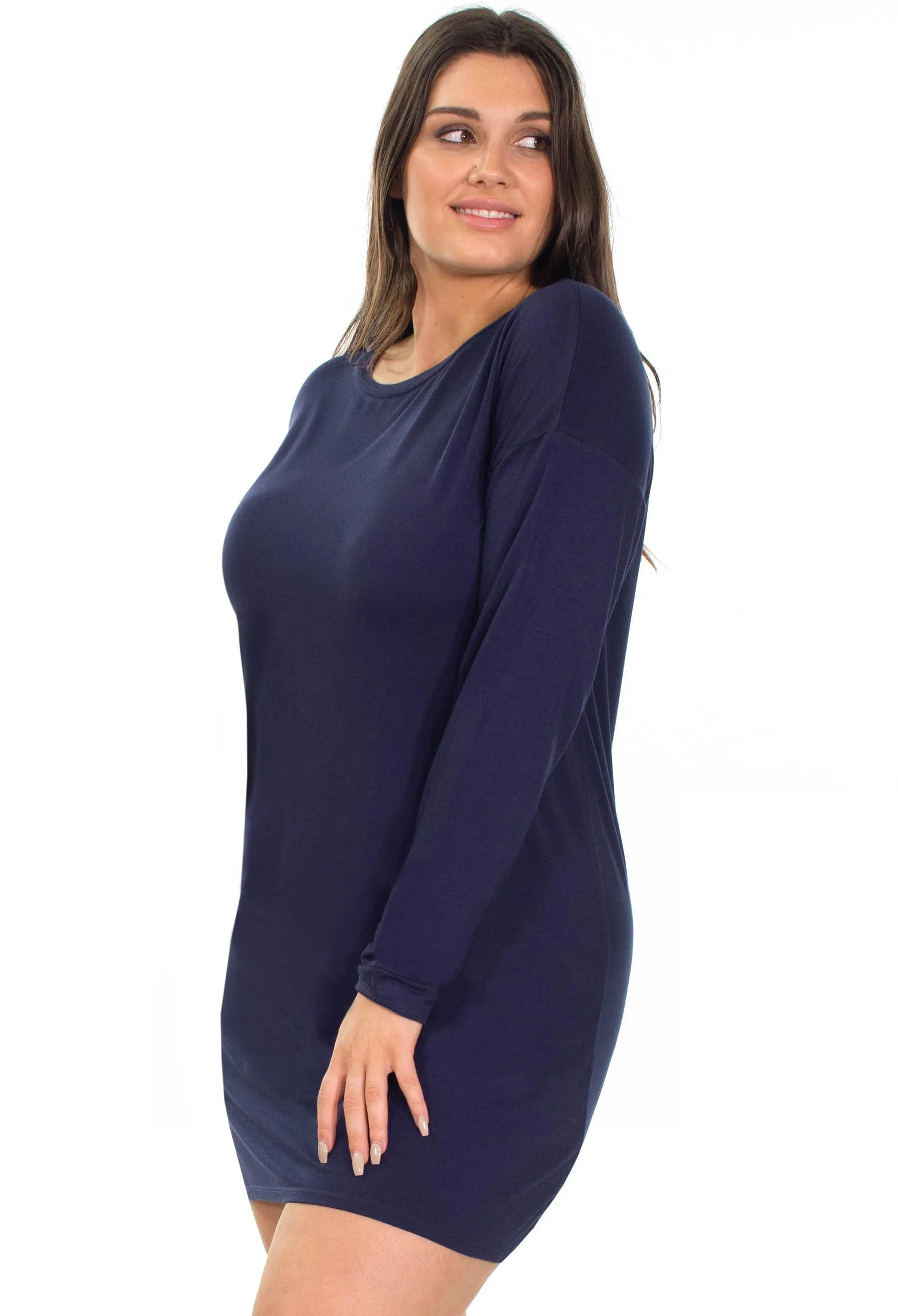 Bamboo Long Sleeve Relaxed Fit Dress - 2 Pack