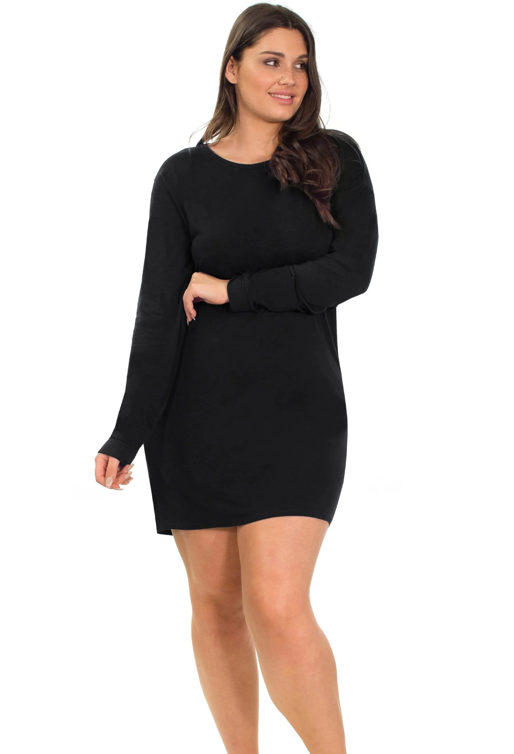 Bamboo Long Sleeve Relaxed Fit Dress - 2 Pack