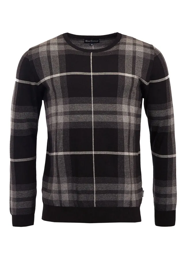 Barbour Tartan Jacquard Crew - Graphite MKN1120GY92