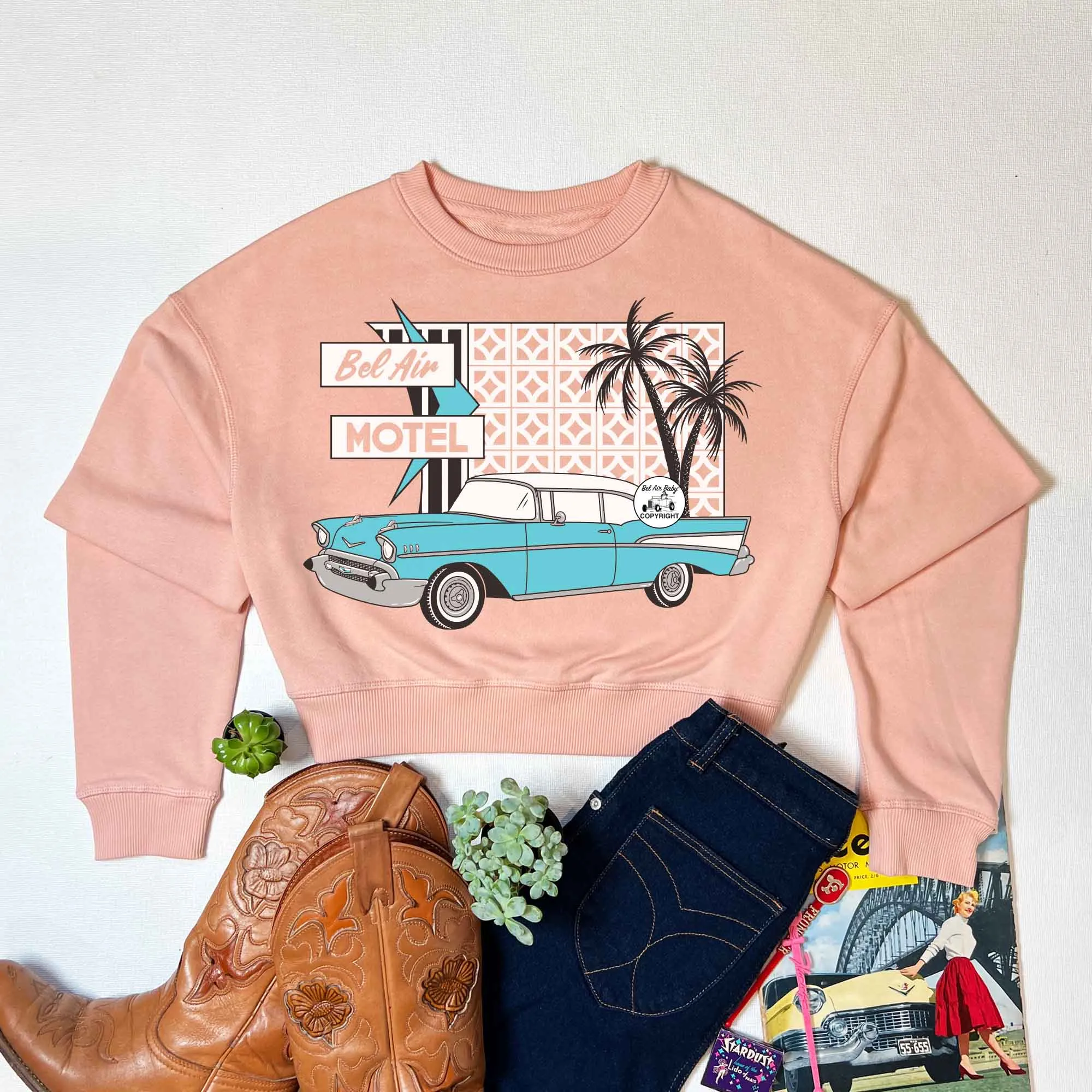 Bel Air Motel Cropped Sweater