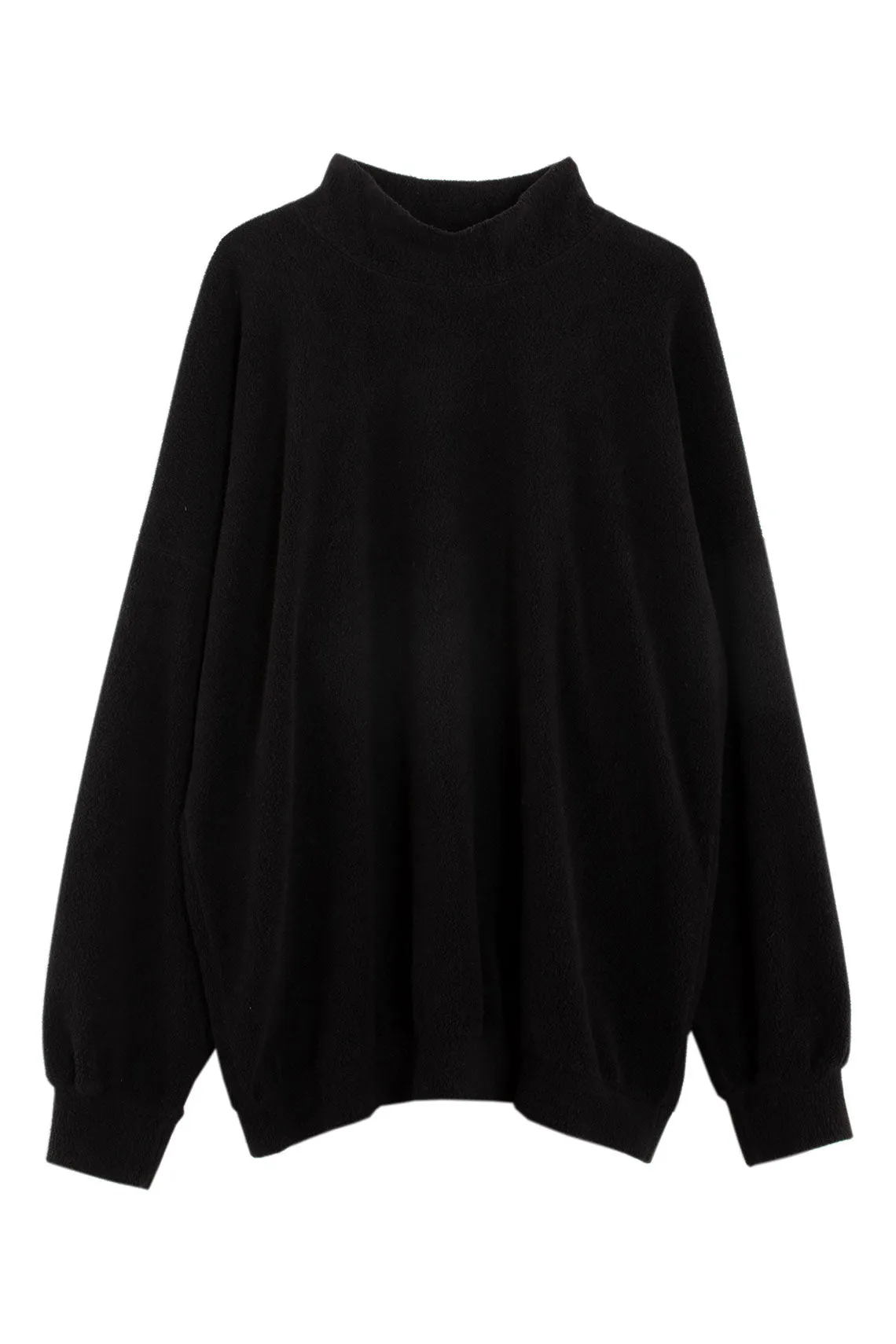 Black George Sherpa Sweatshirt