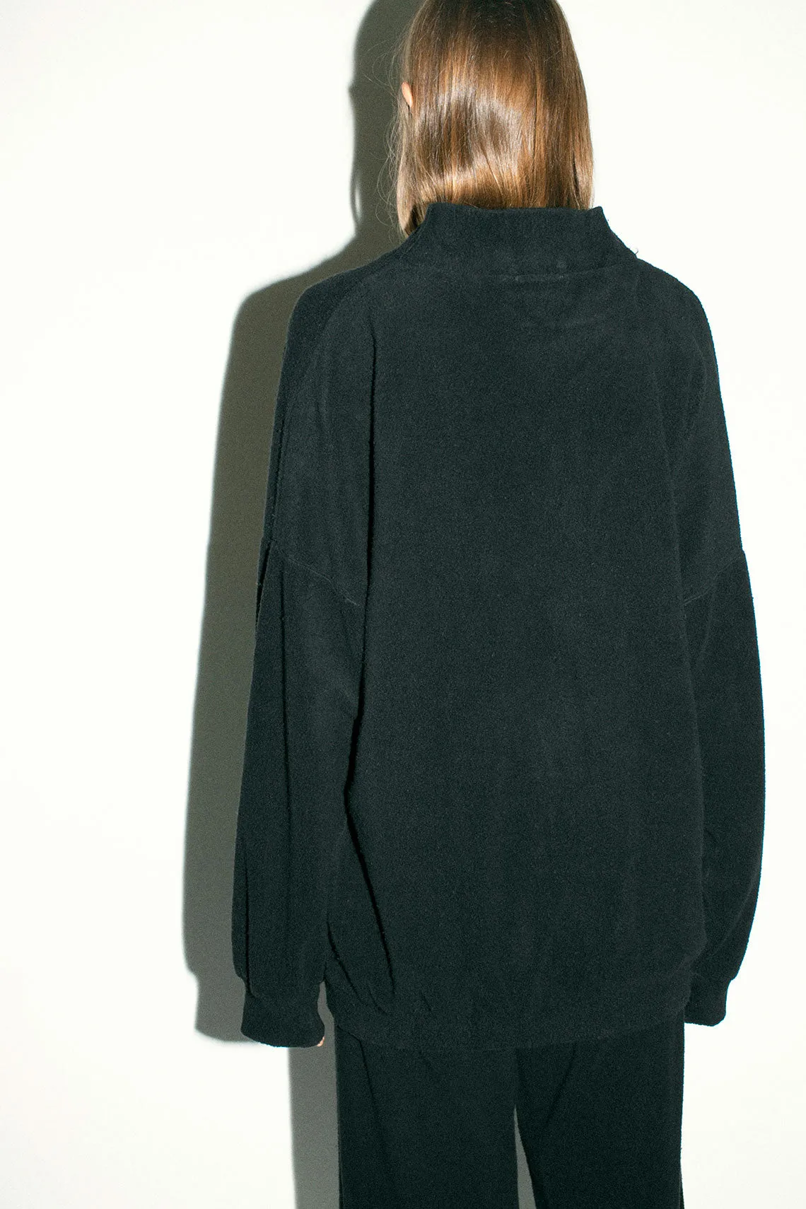 Black George Sherpa Sweatshirt