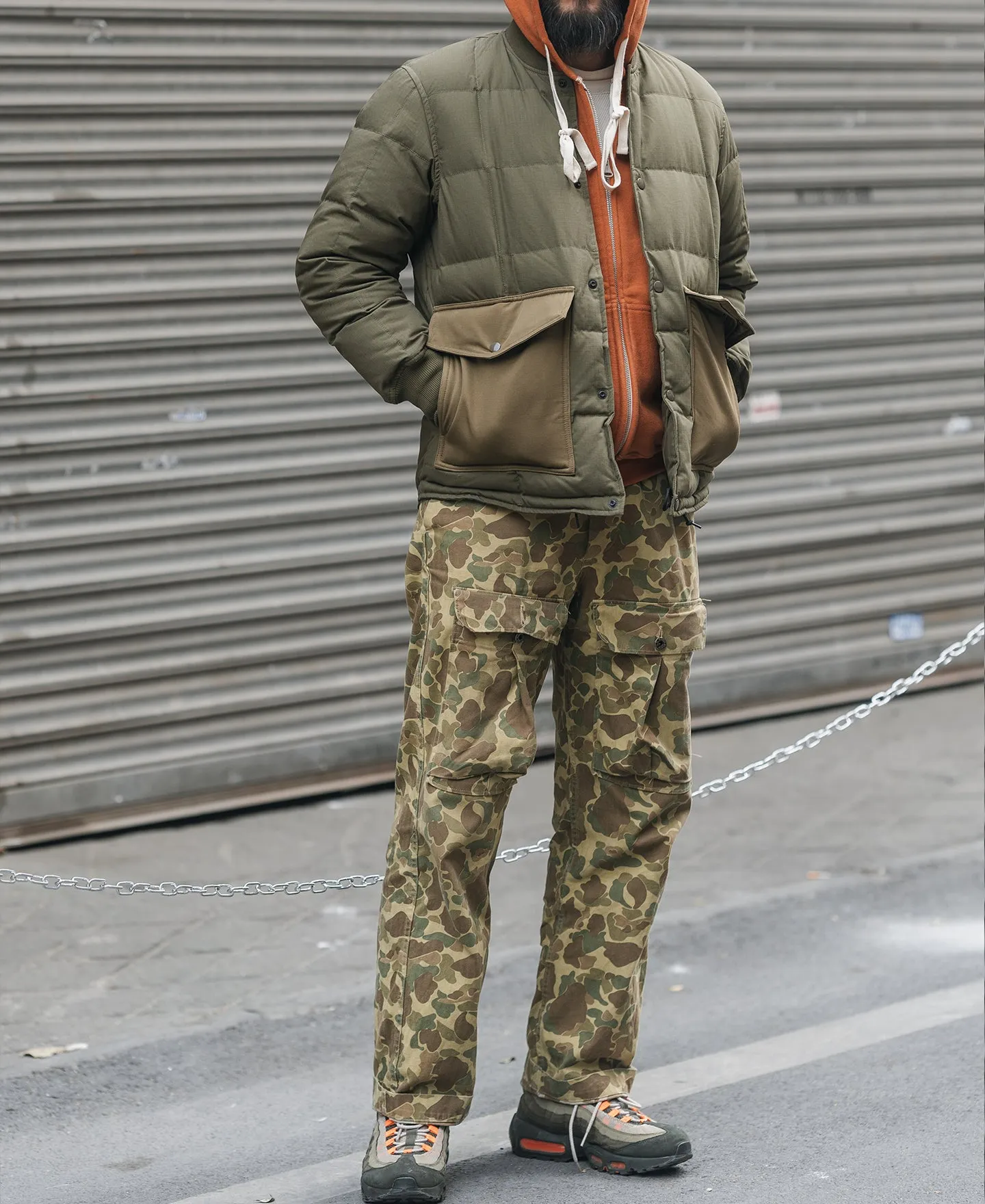 Box Quilted Down Liner Jacket - Olive