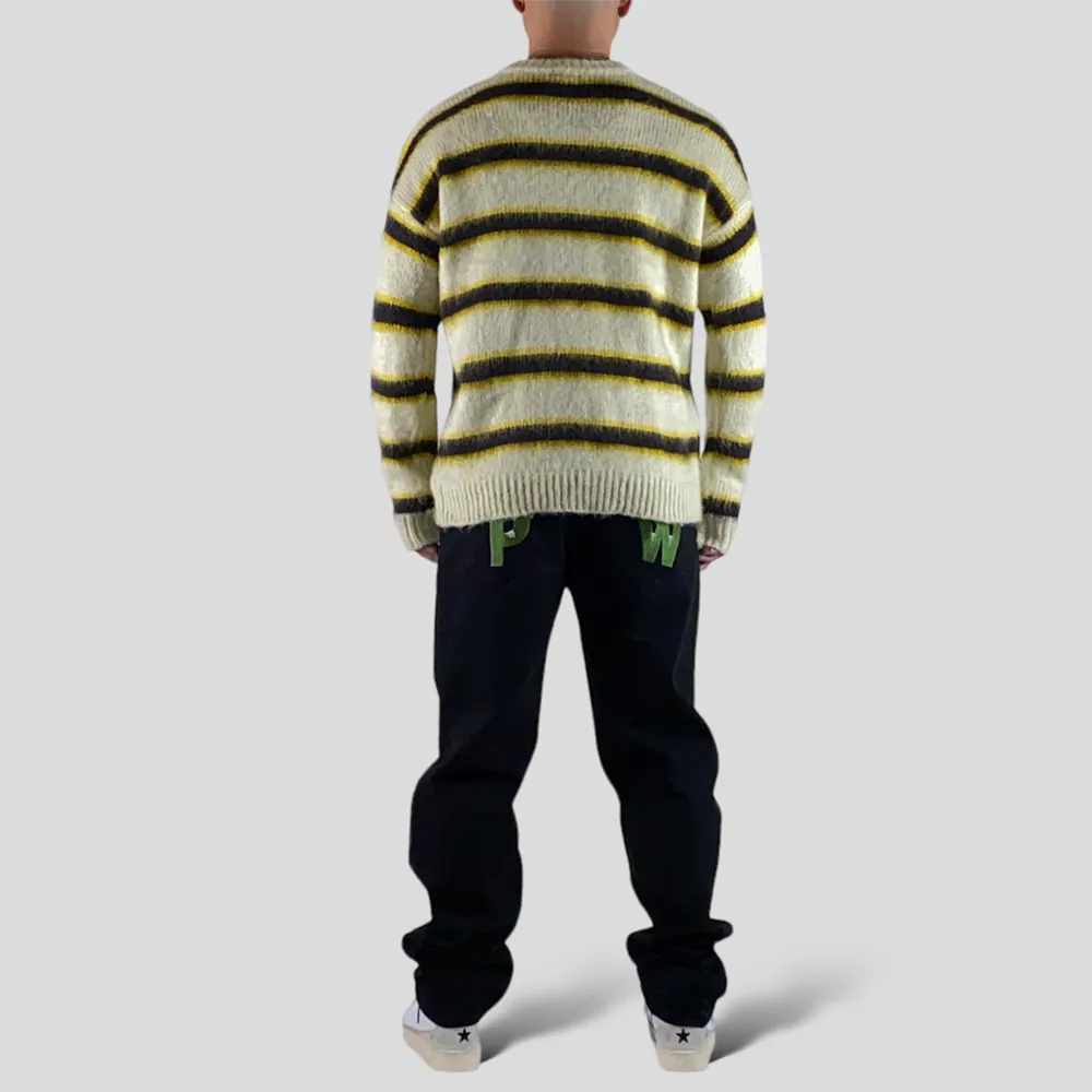 Boxy fit lofty mohair striped sweater - final sale