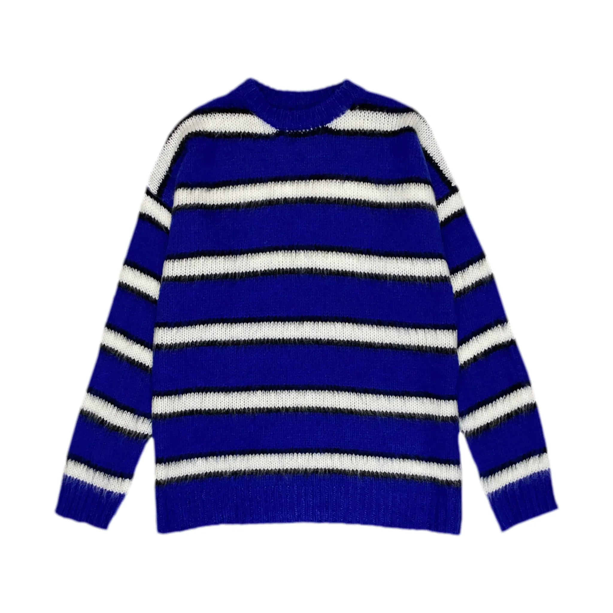 Boxy fit lofty mohair striped sweater - final sale