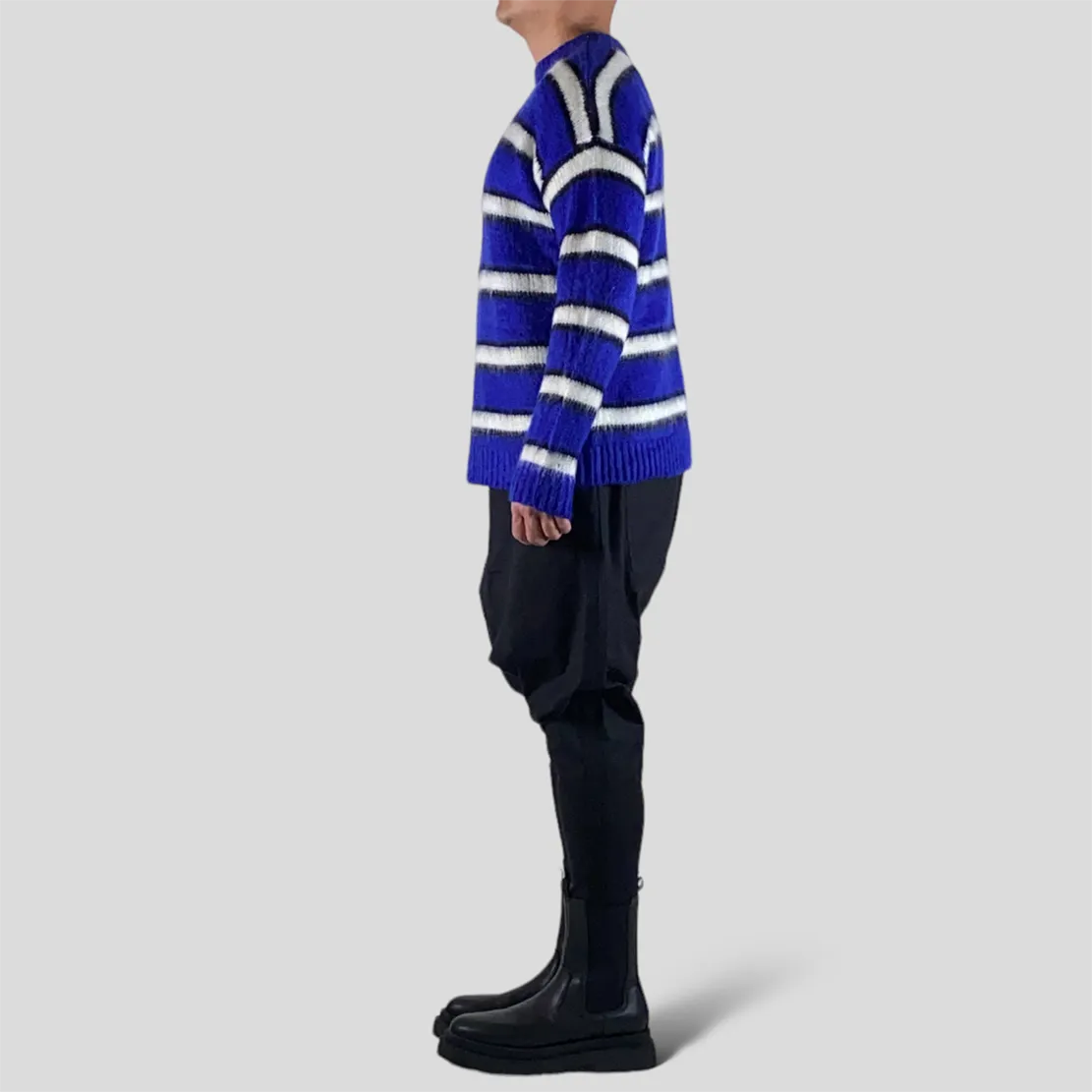 Boxy fit lofty mohair striped sweater - final sale