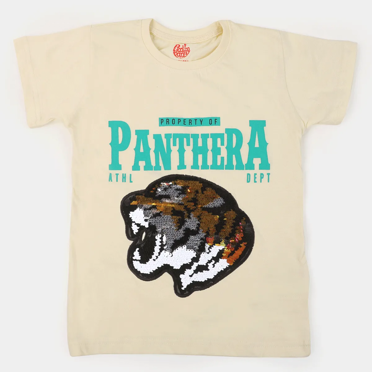 Boys Cotton T-Shirt Panthera - Cream