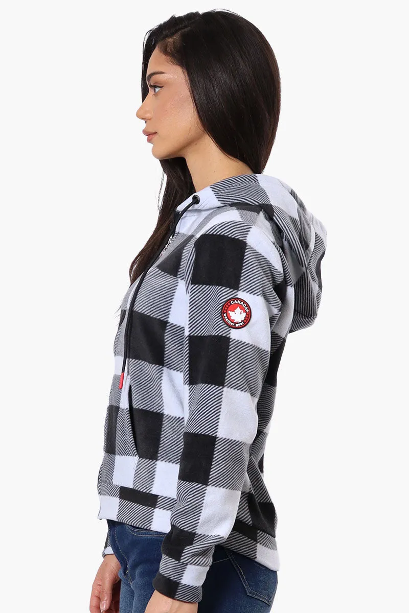 Canada Weather Gear Plaid Fleece Hoodie - Black