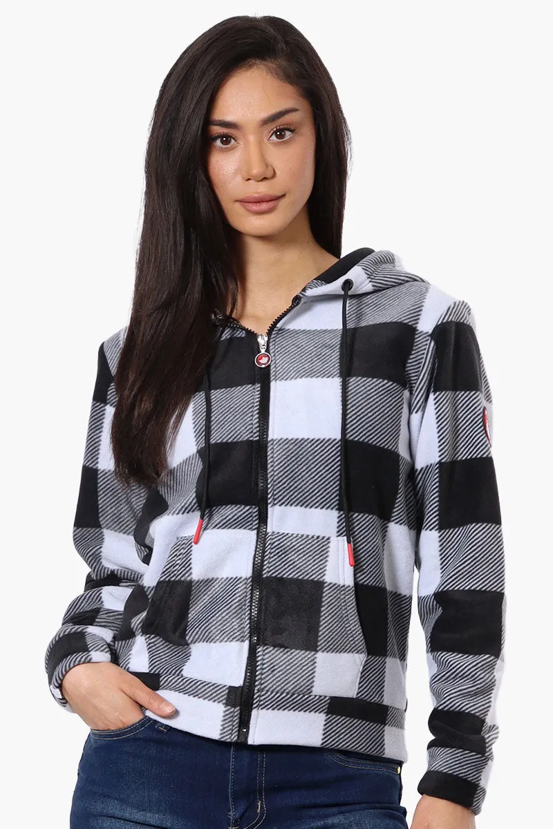 Canada Weather Gear Plaid Fleece Hoodie - Black