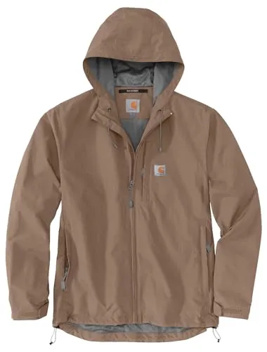 Carhartt 104671 Men's Big & Tall Rain Defender Relaxed Fit Lightweight Jacket, Flaxseed