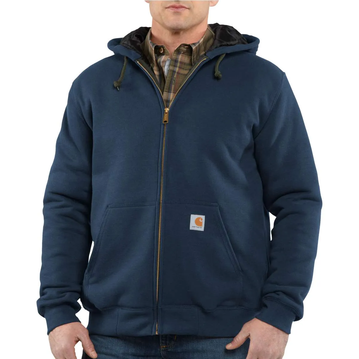 Carhartt Men's New Navy Rain Defender 3-Season Midweight Sweatshirt