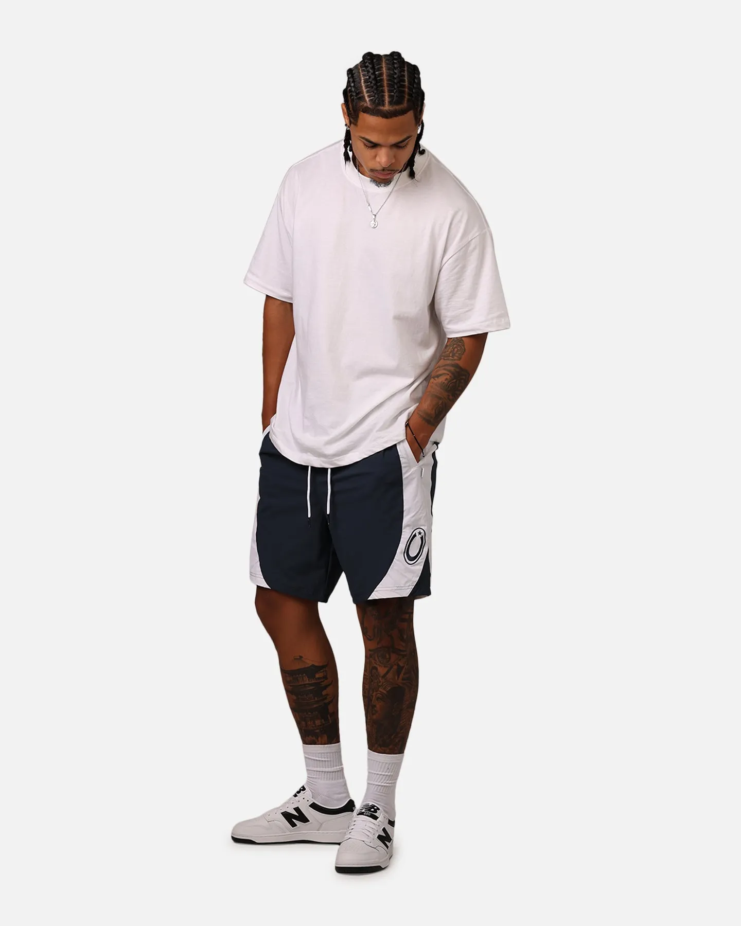 Carre C-Star Warm Up Shorts Navy/White