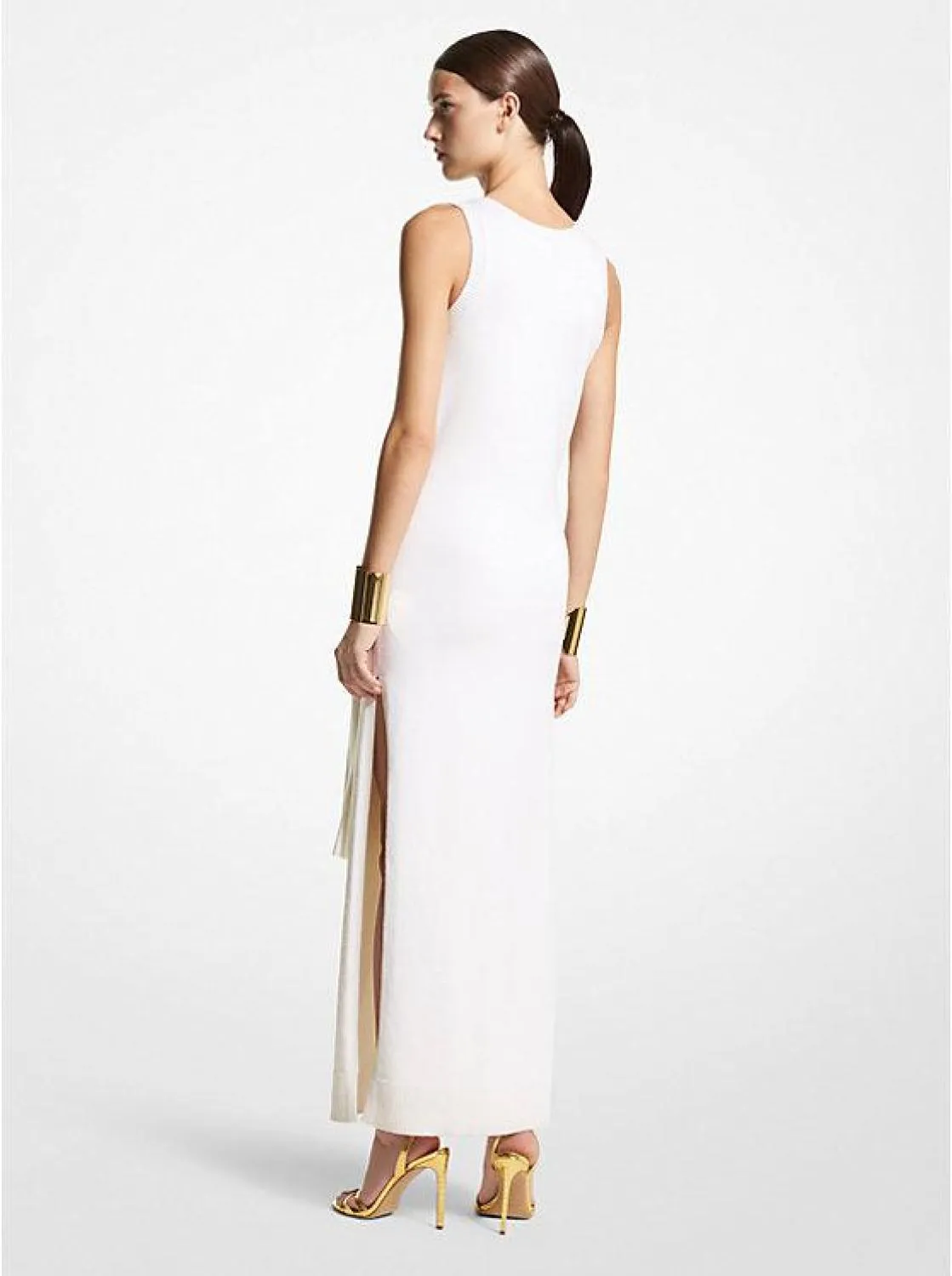 Cashmere Tie-Front Tank Dress