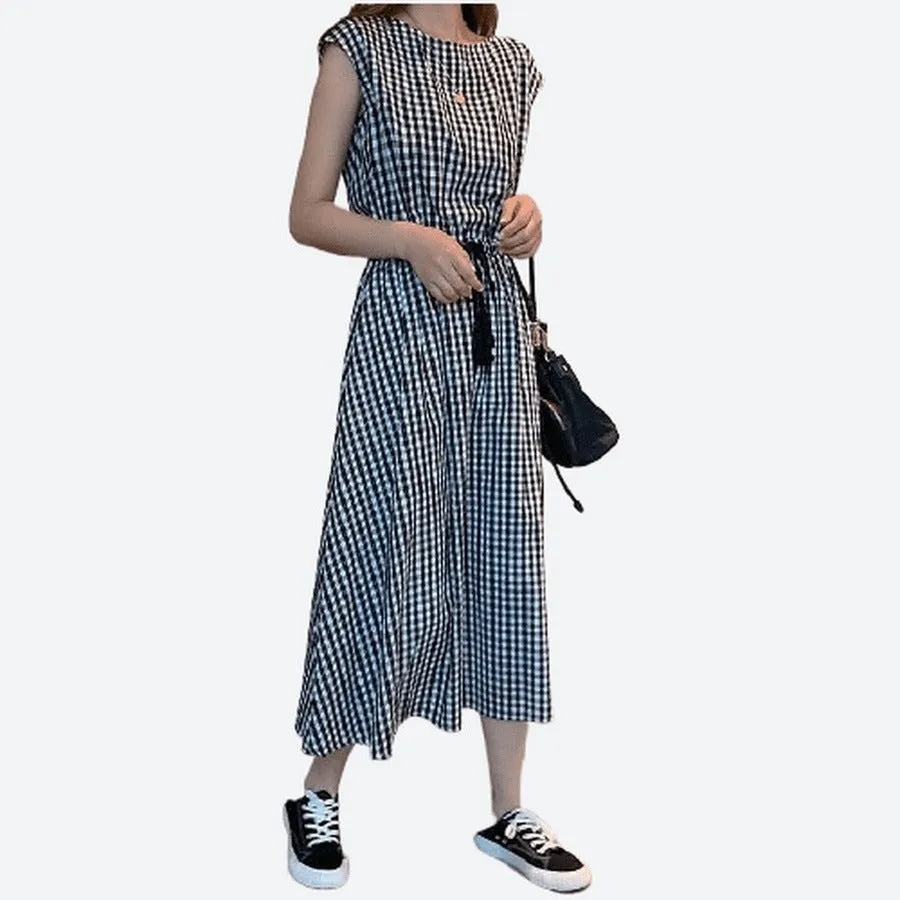 Casual Drawstring Waist Midi Dresses