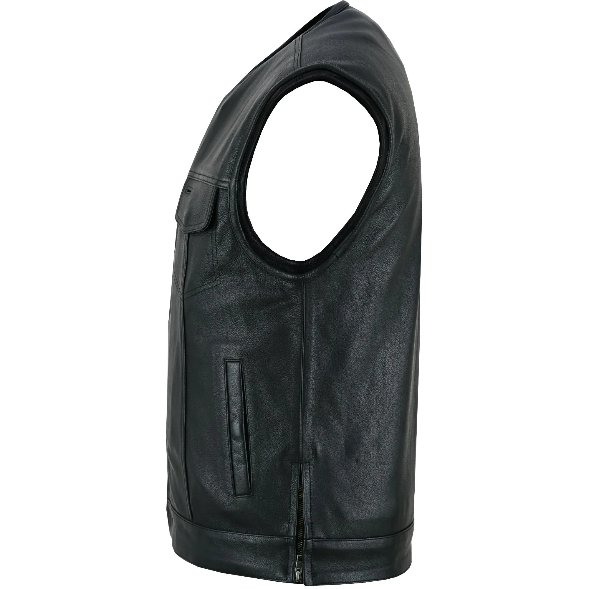 DS187 Upgraded Style Gun Pockets, Hidden Gun Metal Zipper, Bottom Sid