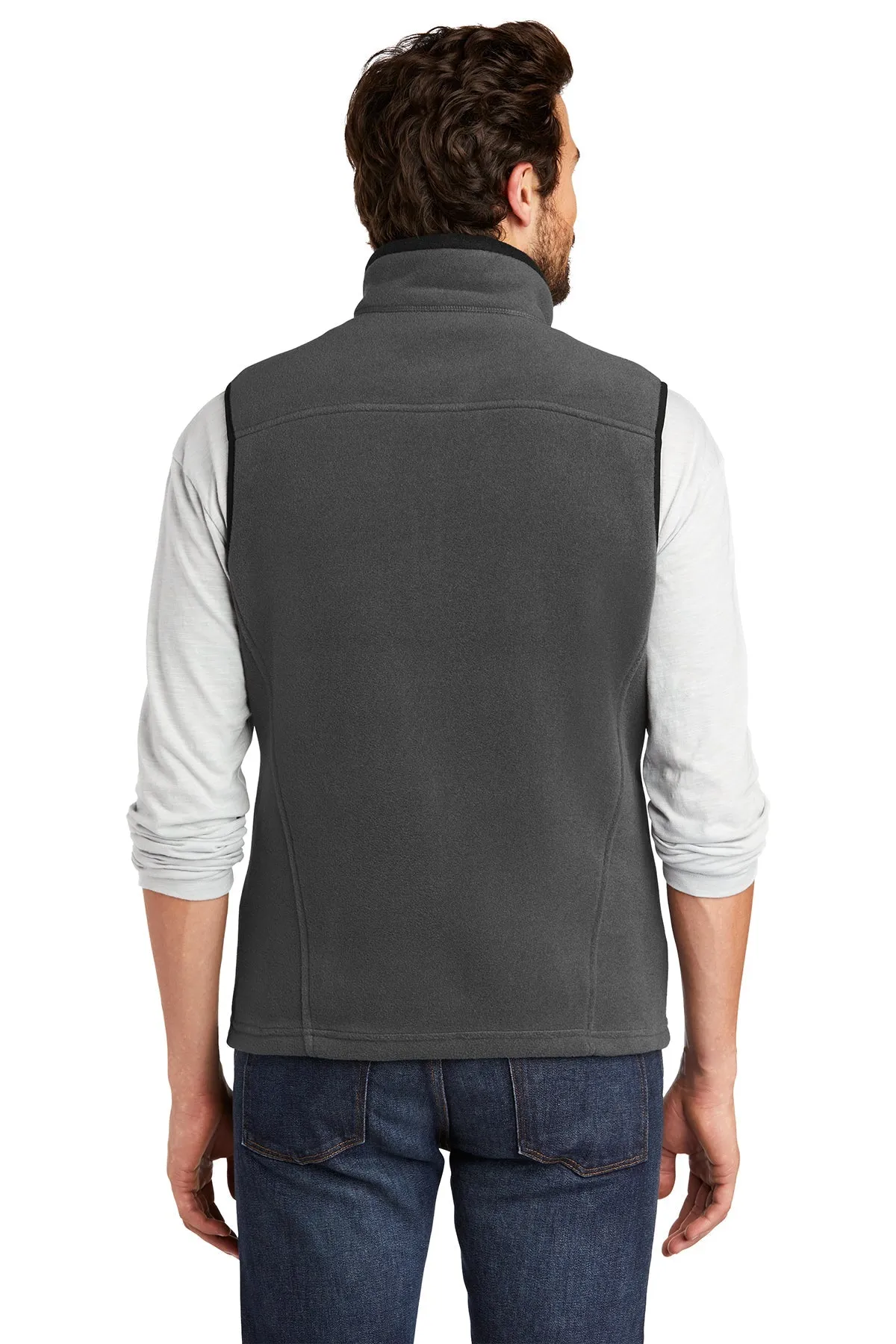 Eddie Bauer Branded Fleece Vests, Grey Steel