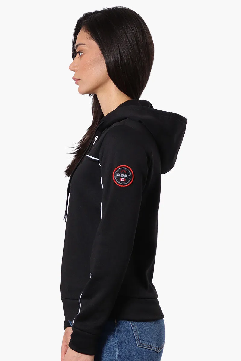 Fahrenheit Piping Detail Zip Up Hoodie - Black