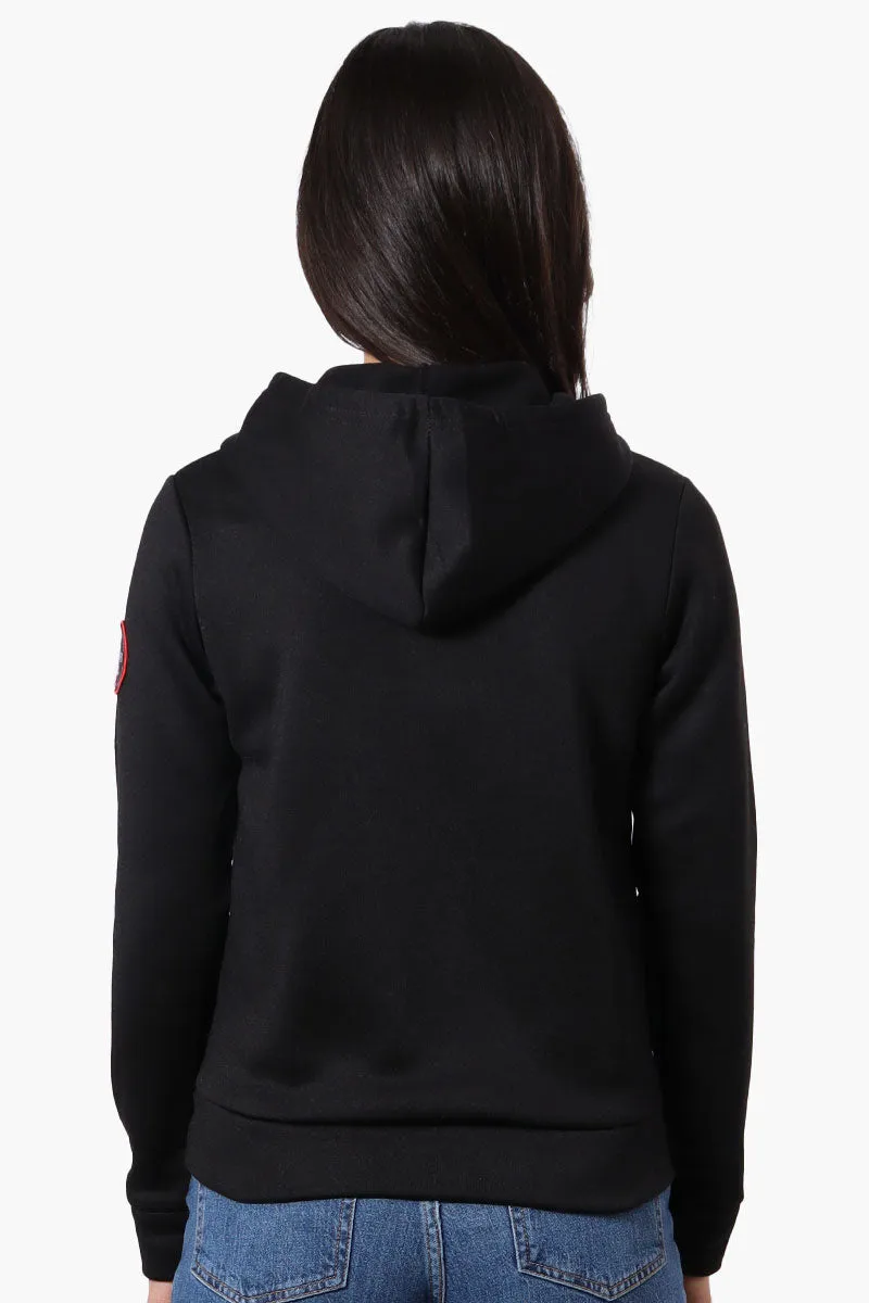 Fahrenheit Piping Detail Zip Up Hoodie - Black