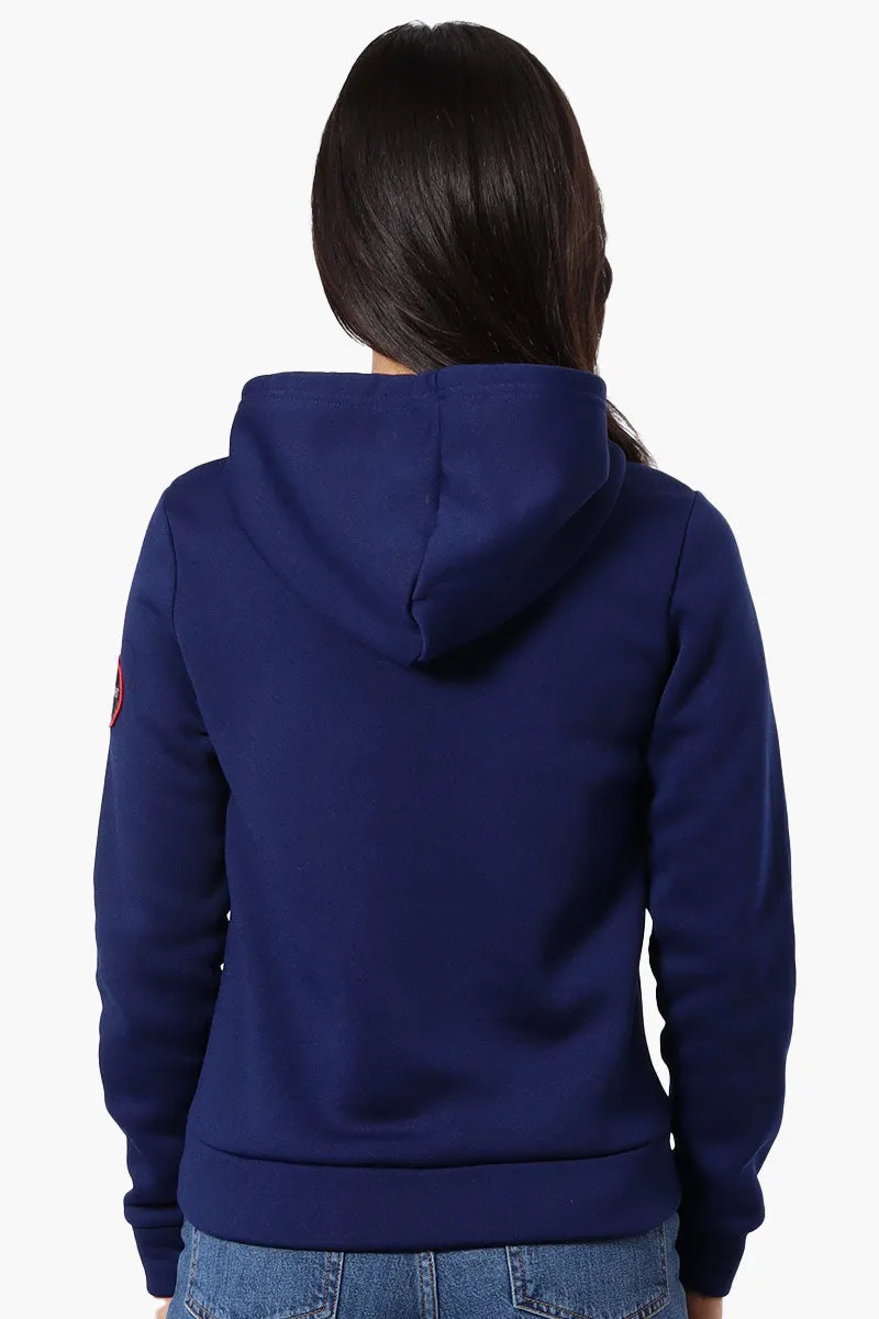 Fahrenheit Piping Detail Zip Up Hoodie - Navy