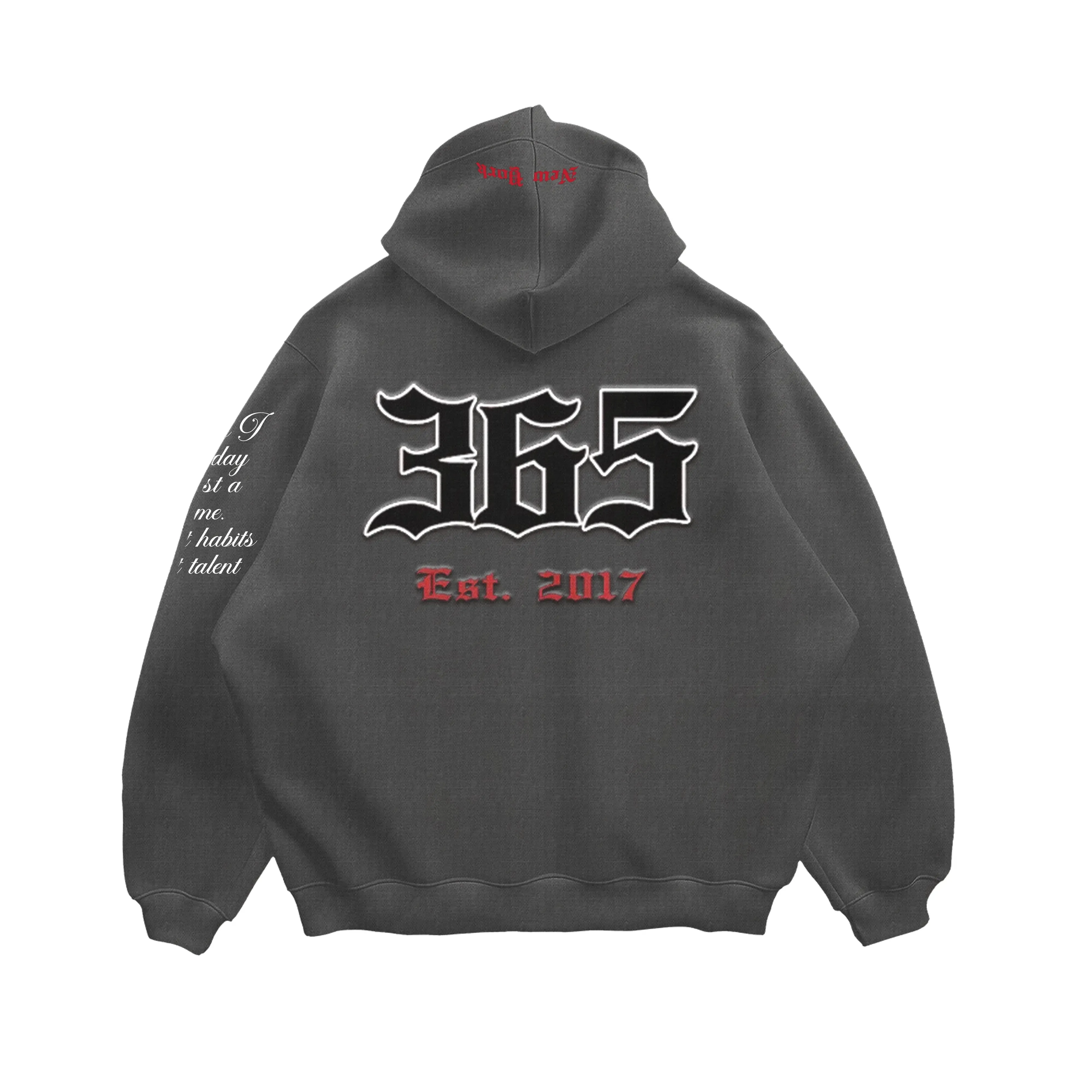 Grey Academy Hoodie (Puff Print)