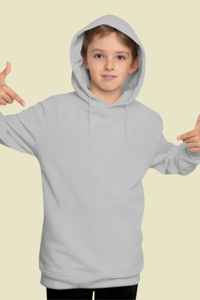 Grey Melange Hoodie for boy