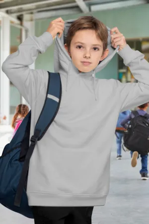 Grey Melange Hoodie for boy