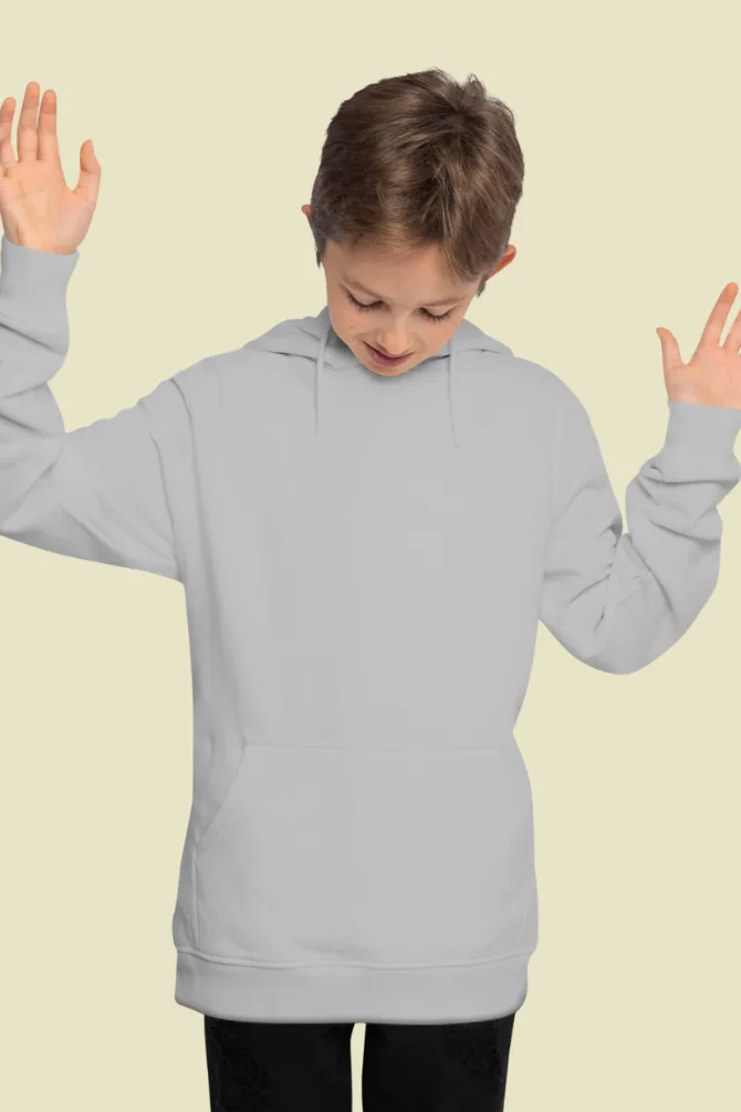 Grey Melange Hoodie for boy