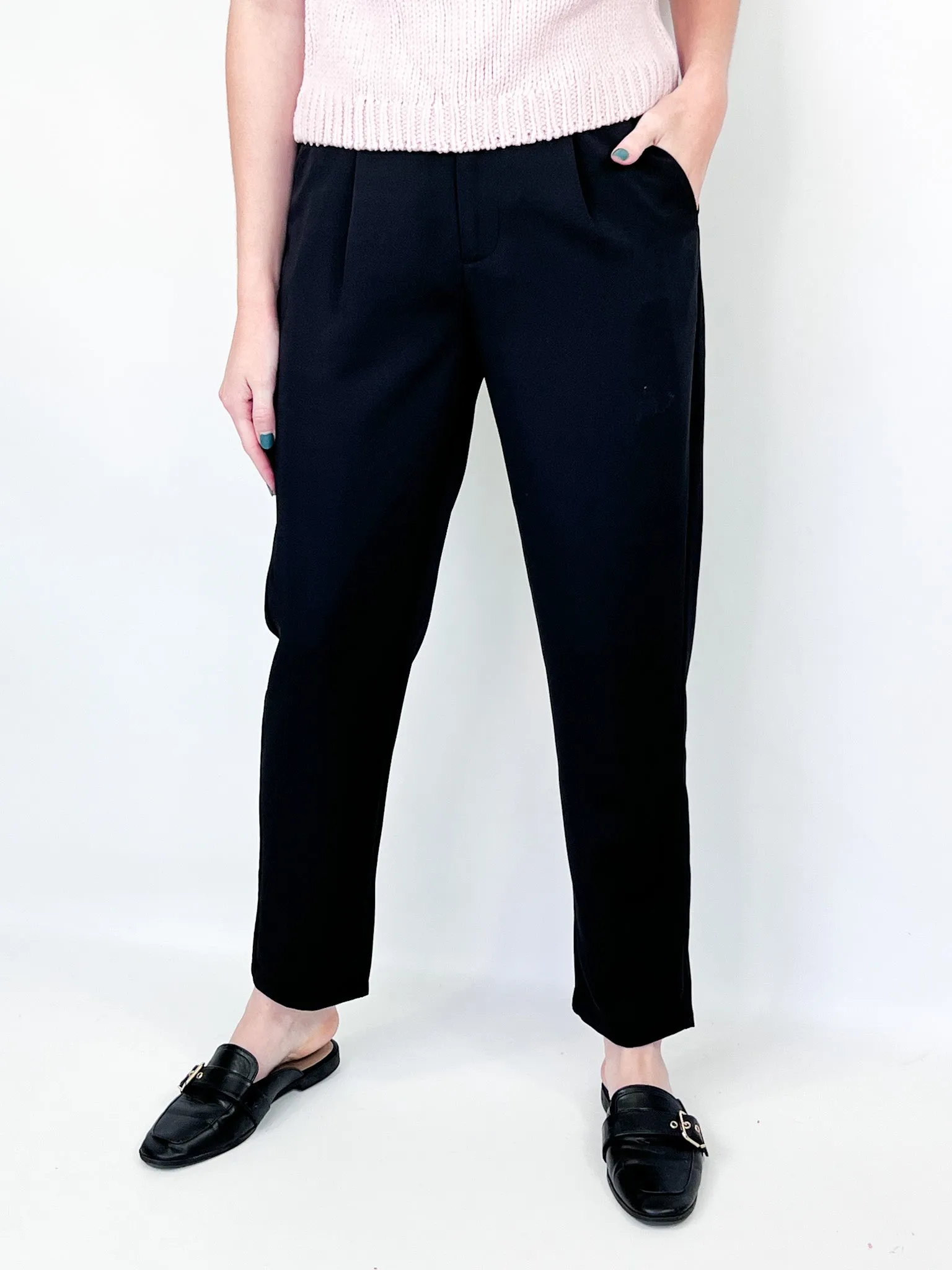 Halara - High Waisted Tapered Work Pants (Black)