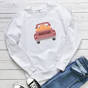 Halloween Pumpkin Car Sweatshirt Wholesale Women Clothing