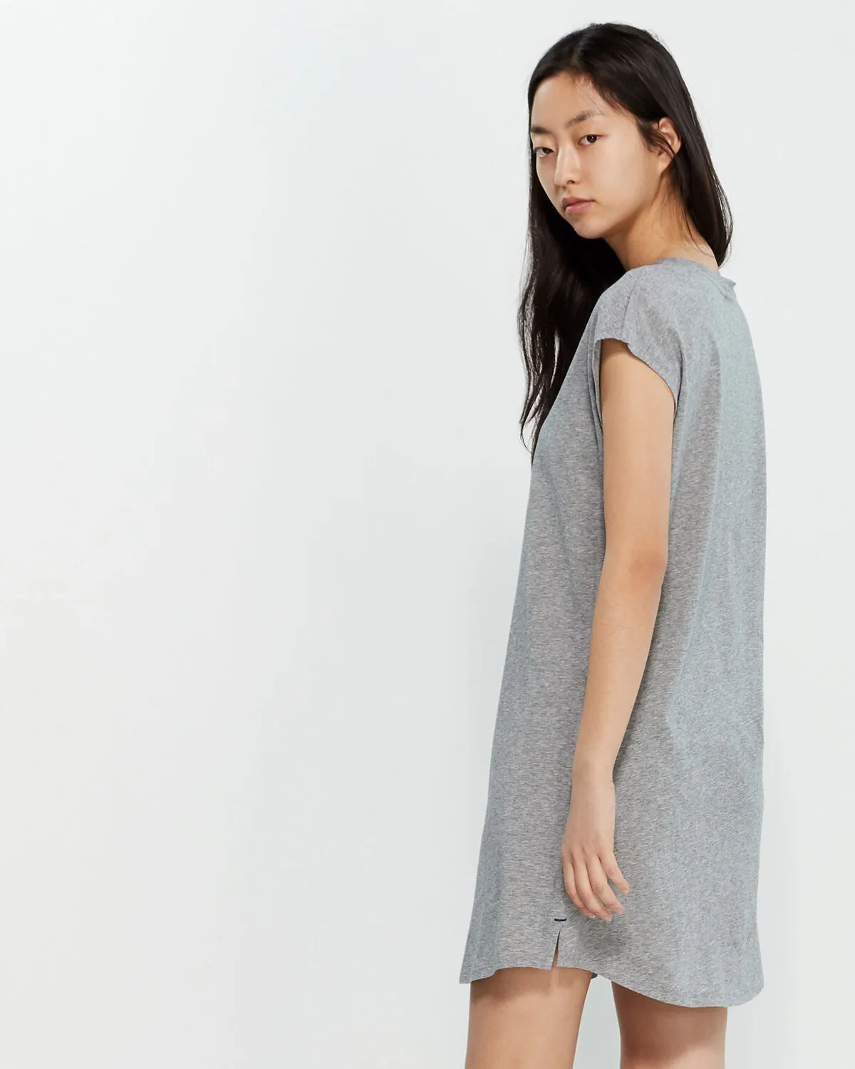 Joie Lamisa Cotton Tee Shirt Dress, Heather Grey