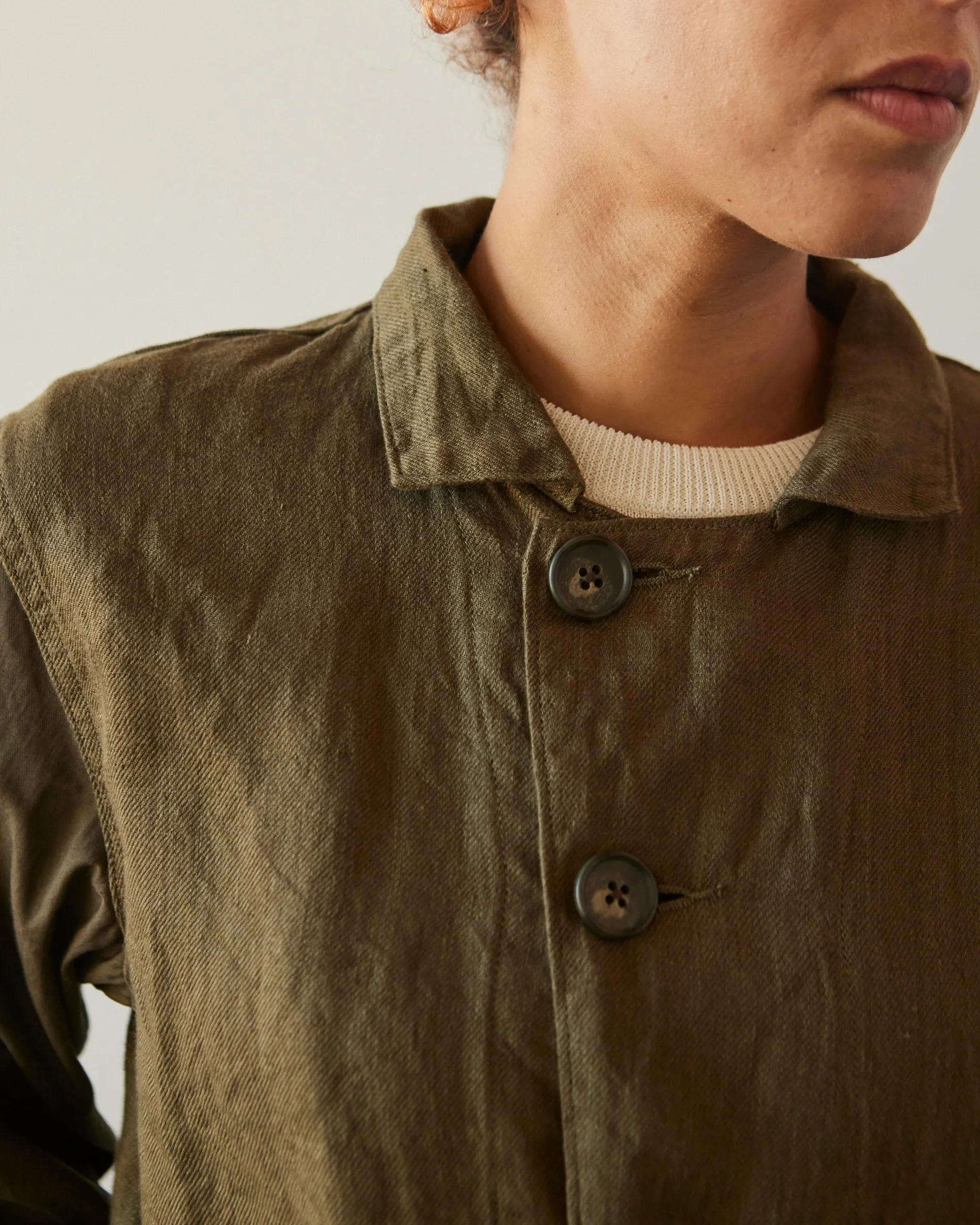 Kapital Linen Chino Cloth Ringoman Coverall, Khaki