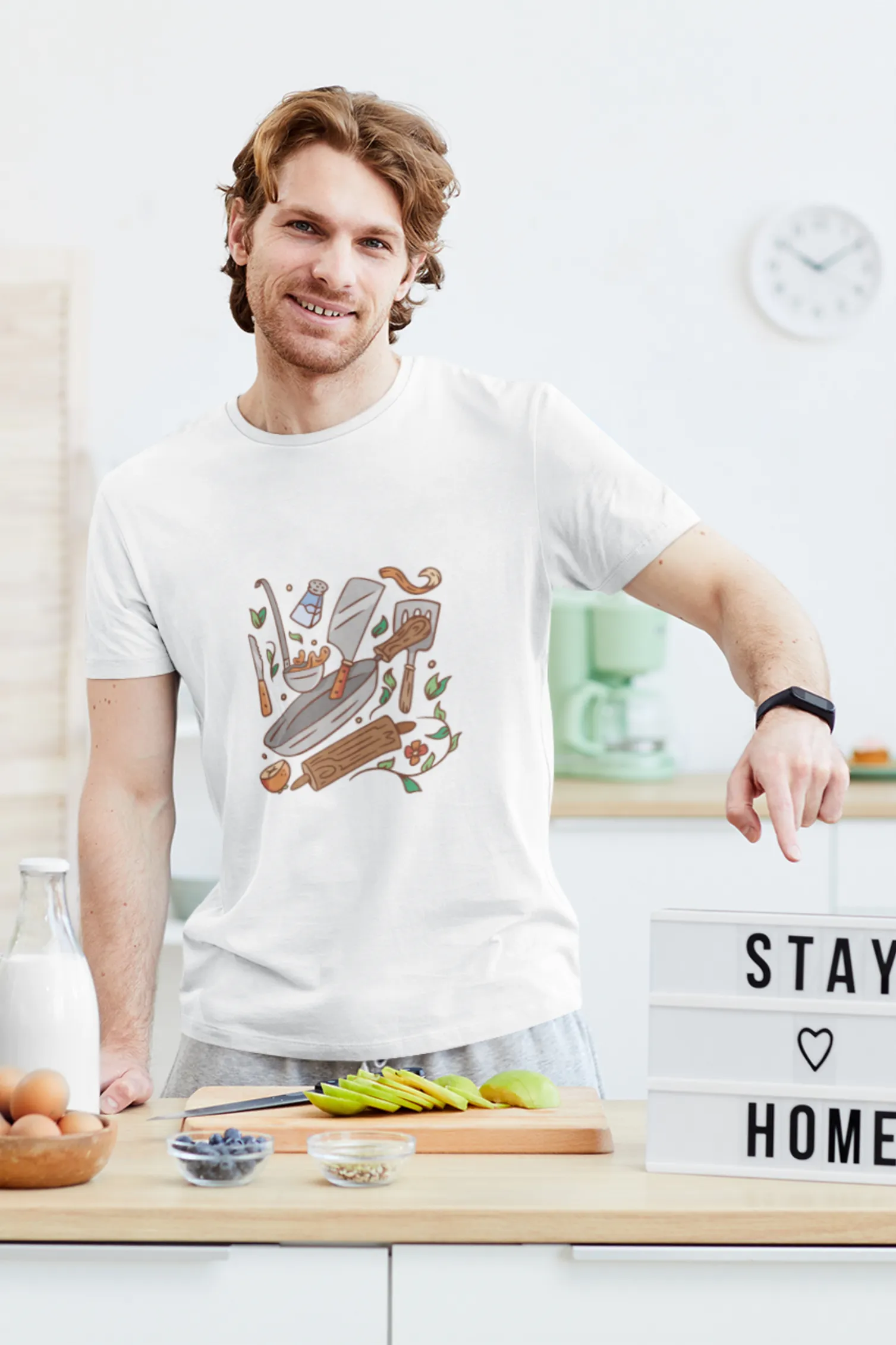 Kitchen Elements Printed T-shirt for men