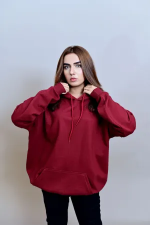 Maroon Over Sized Hoodie (UNISEX)