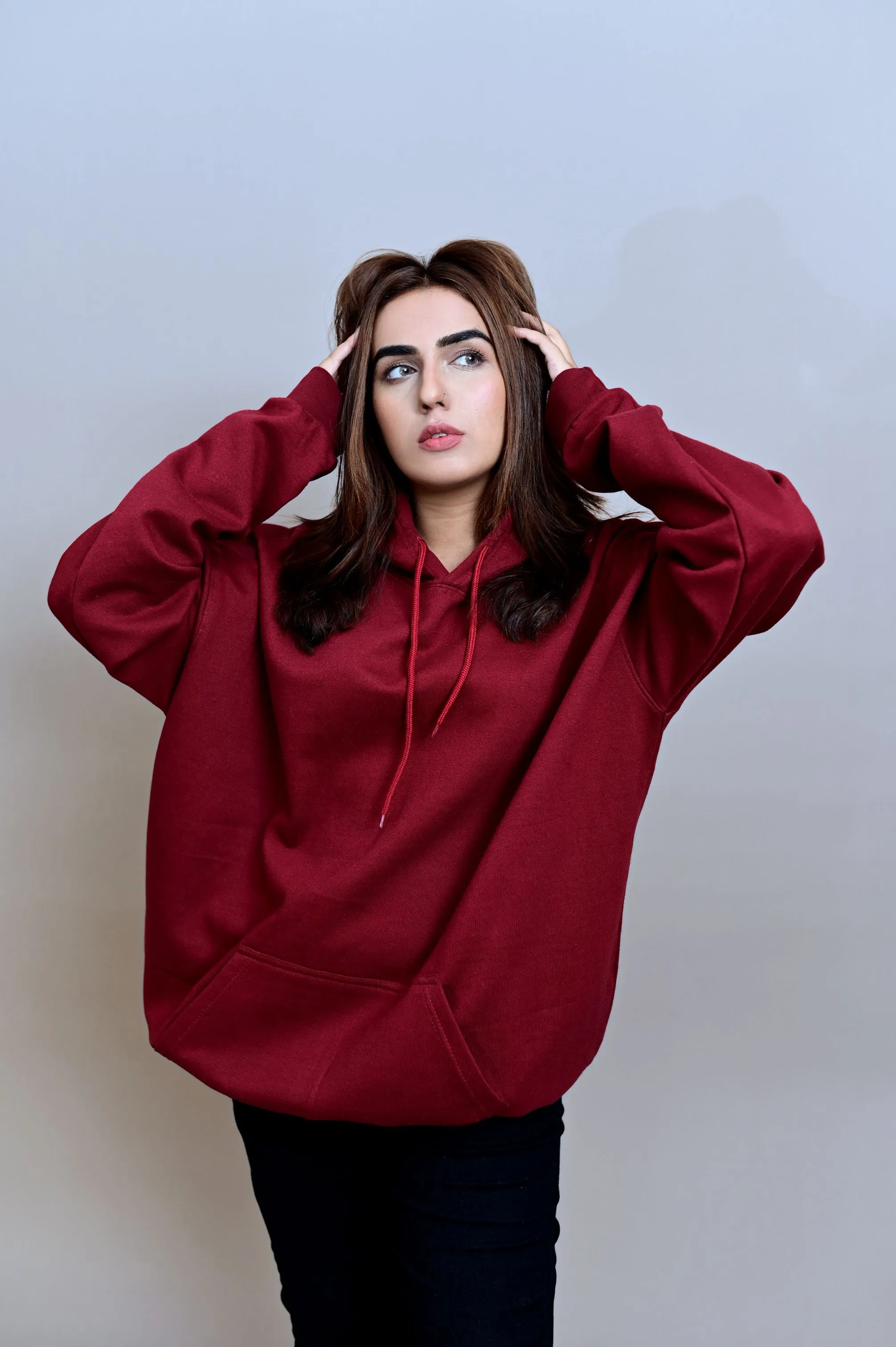 Maroon Over Sized Hoodie (UNISEX)