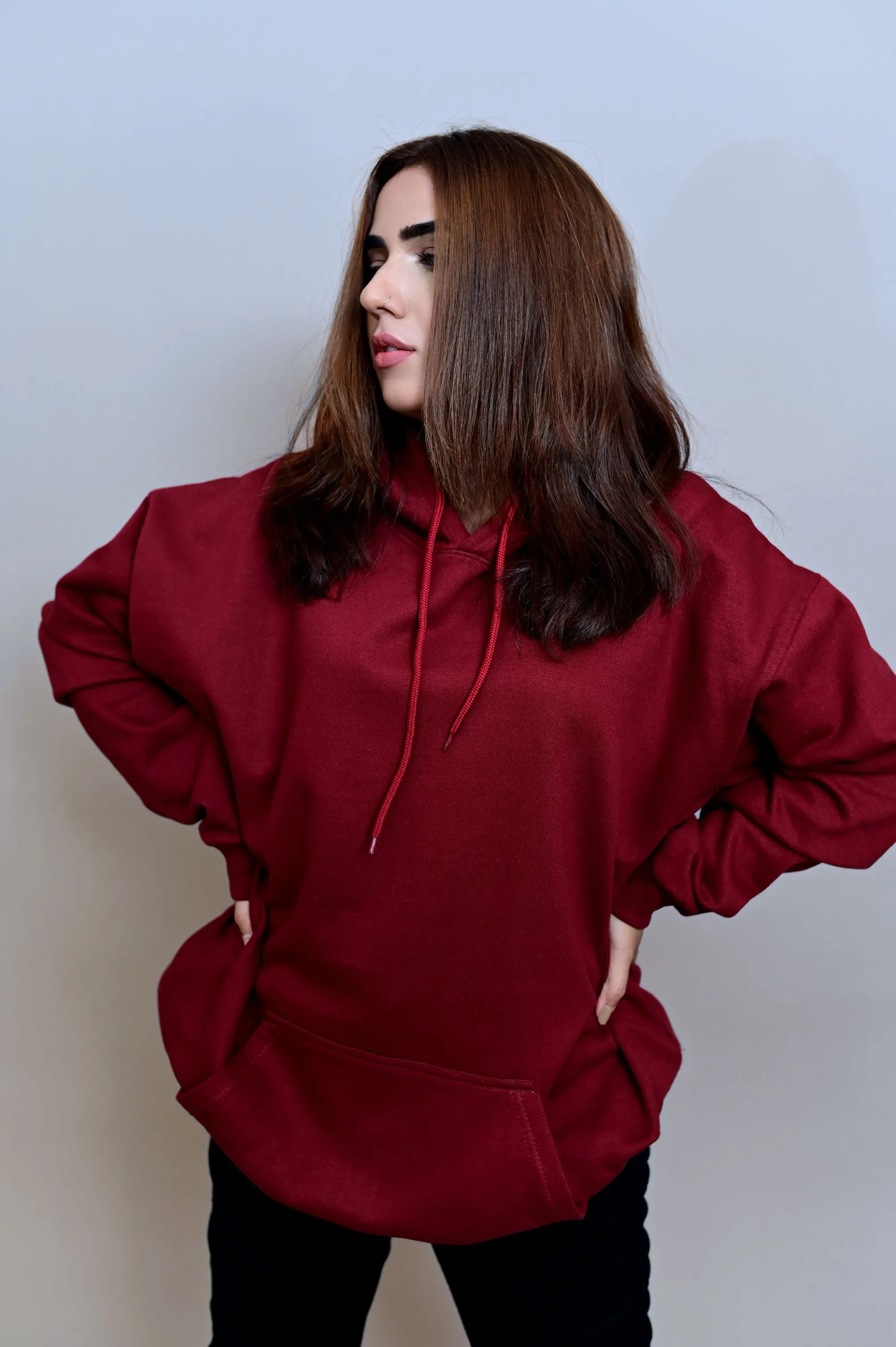 Maroon Over Sized Hoodie (UNISEX)