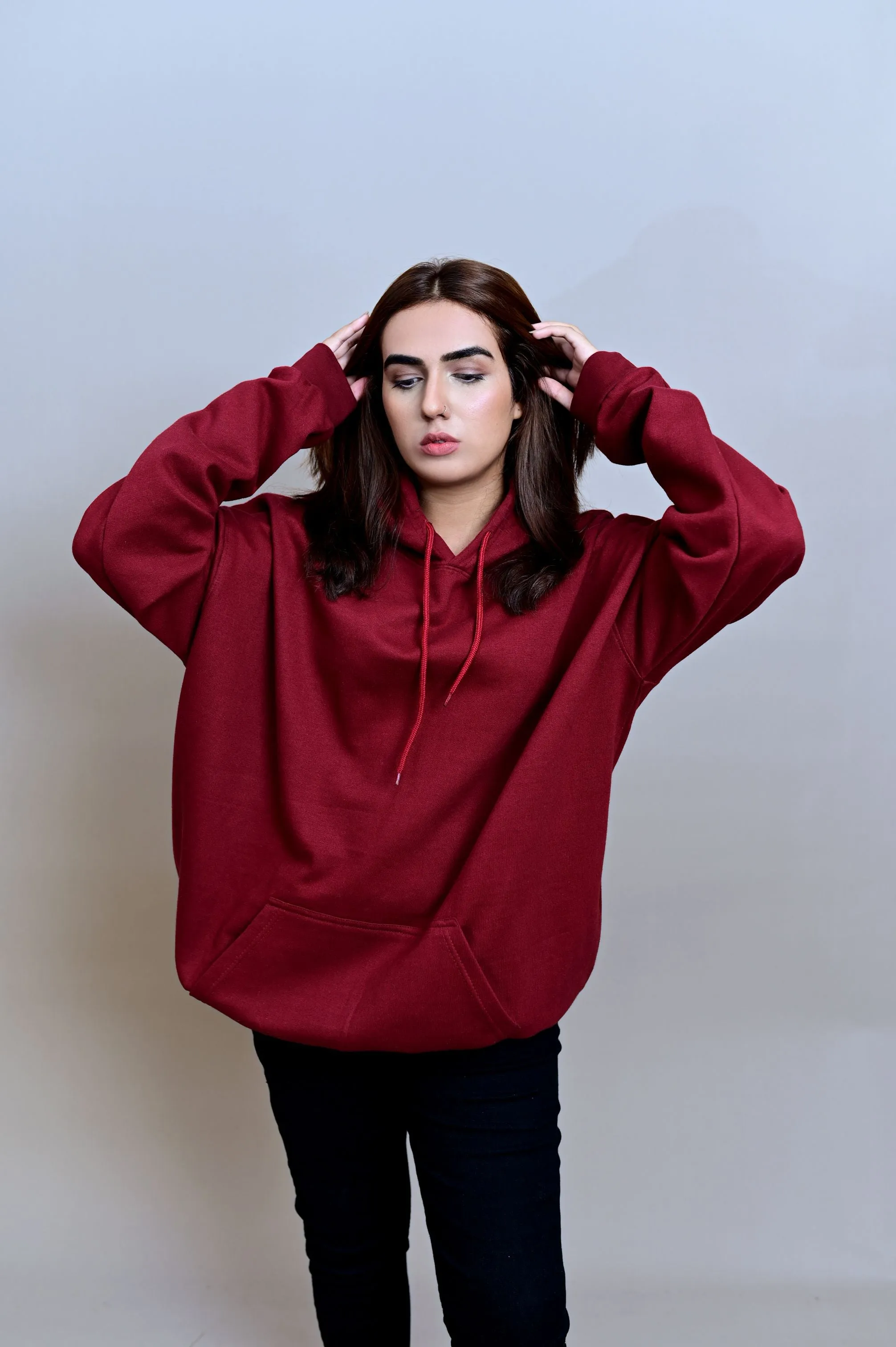 Maroon Over Sized Hoodie (UNISEX)