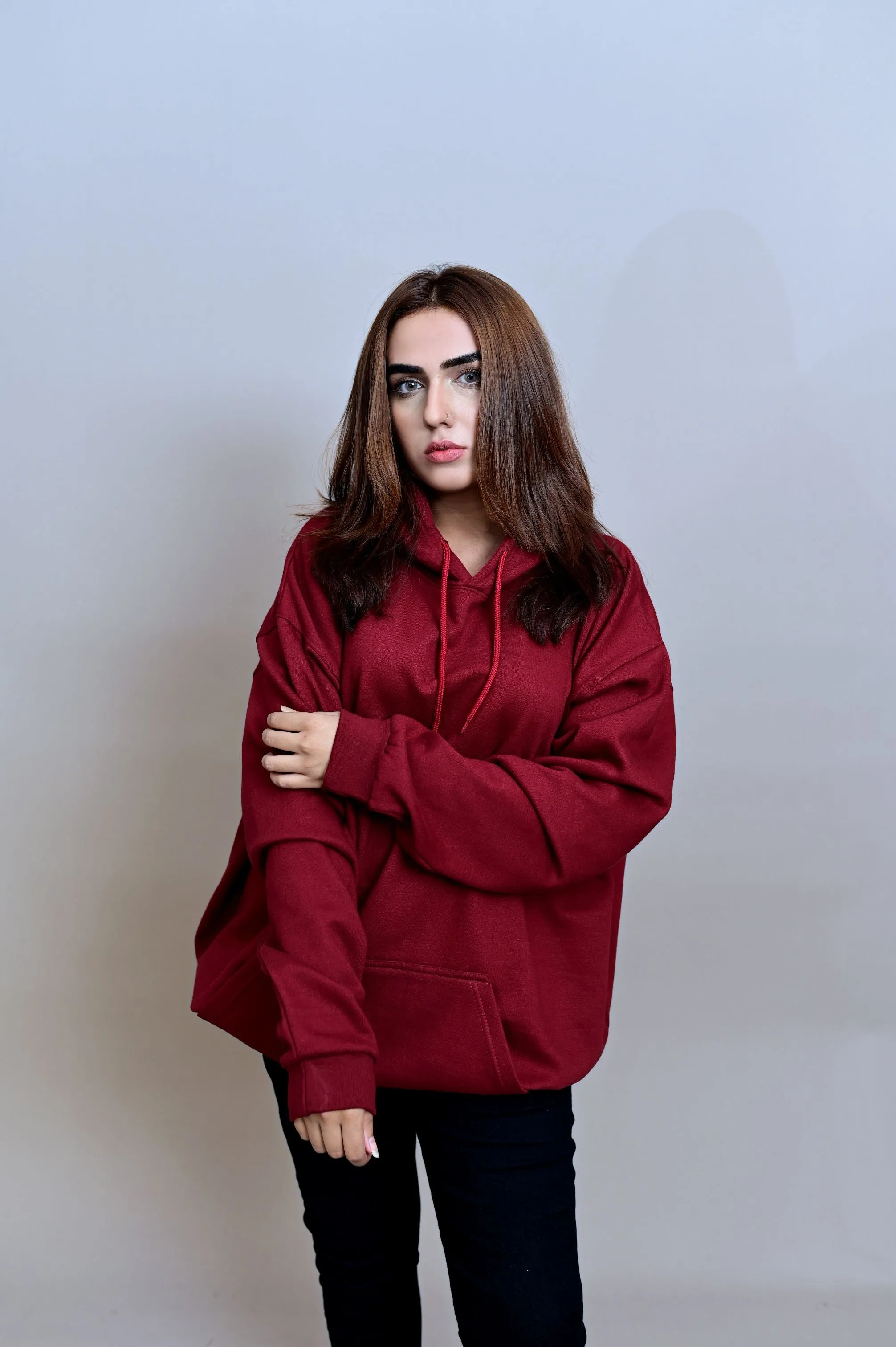 Maroon Over Sized Hoodie (UNISEX)