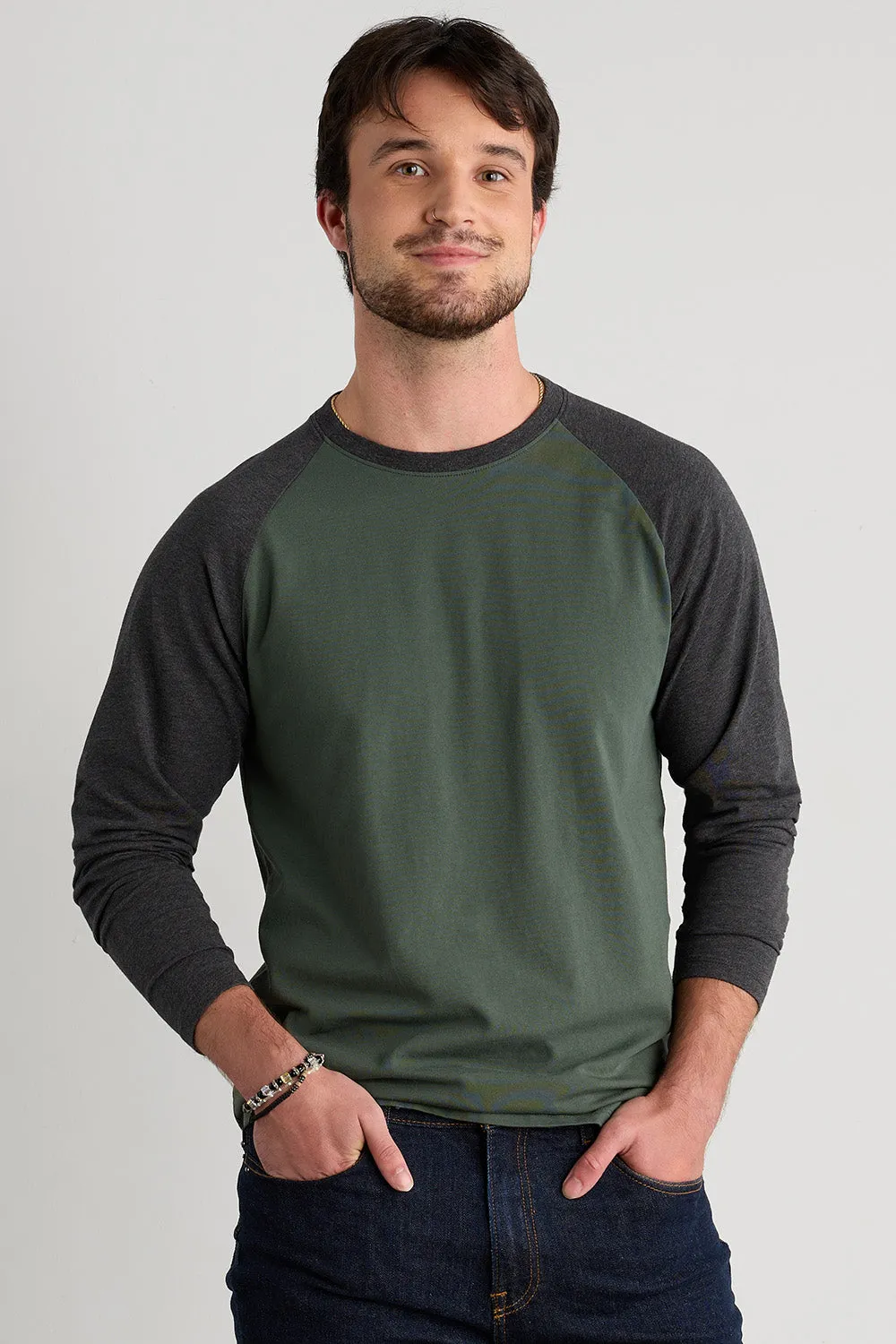 Men's Organic Cotton Raglan Long Sleeve T-Shirt