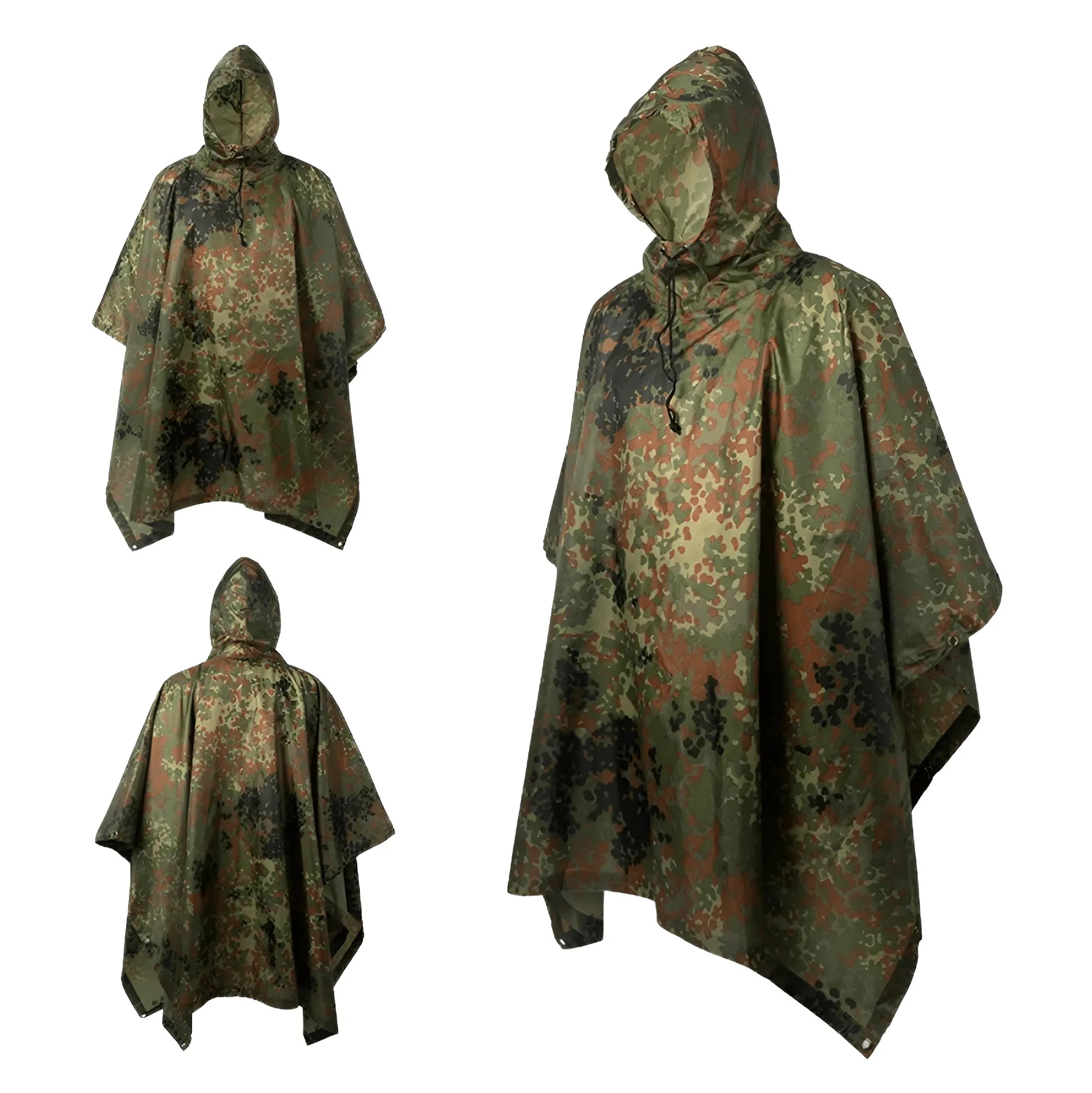 Military Impermeable Men's Camo Rain Poncho Waterproof Zipper Rain Coat Men's Raincoat Motorcycle Rain Poncho