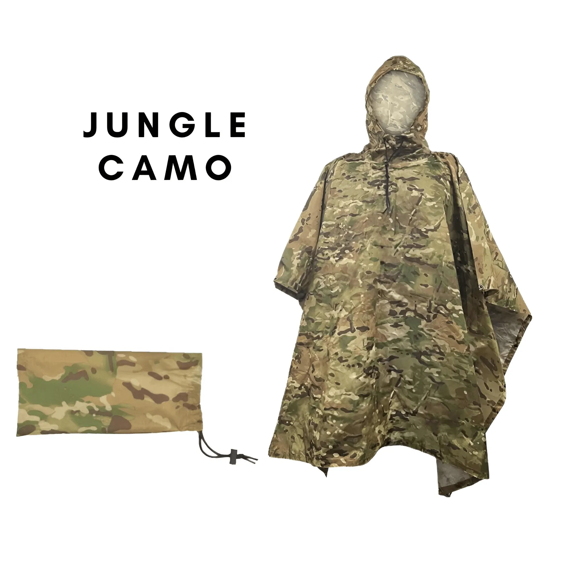 Military Impermeable Men's Camo Rain Poncho Waterproof Zipper Rain Coat Men's Raincoat Motorcycle Rain Poncho