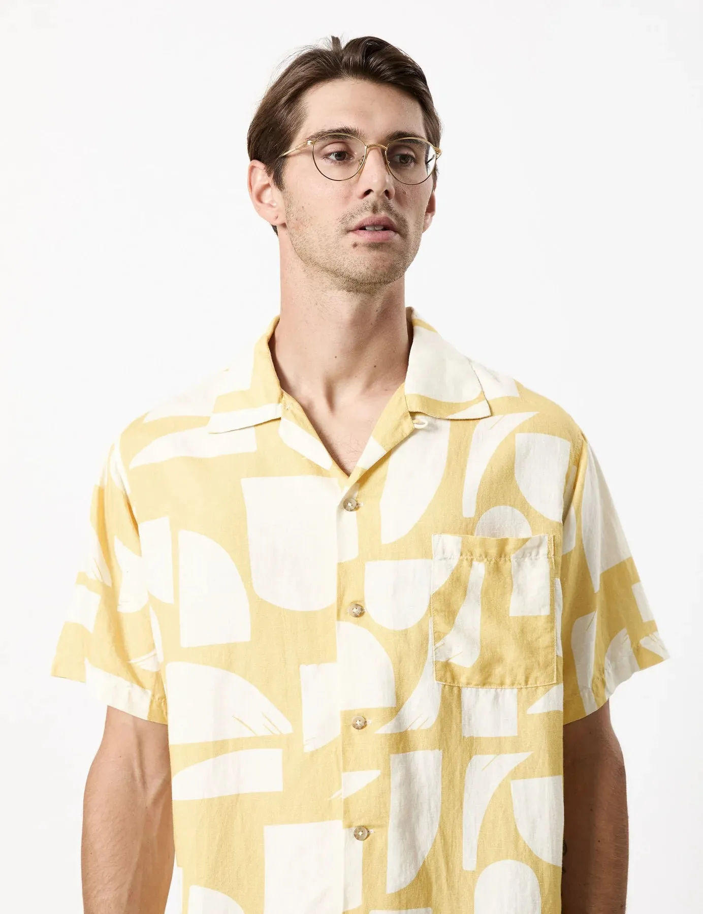 MR SIMPLE - Cuban Short Sleeve Shirt Sunburst