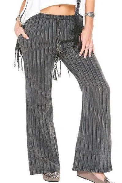 NATURAL Striped Lounging Pants