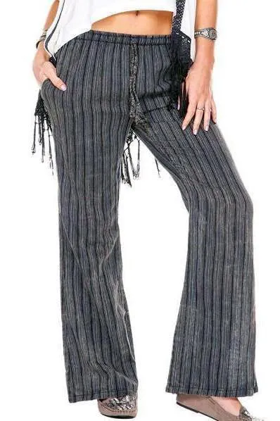 NATURAL Striped Lounging Pants