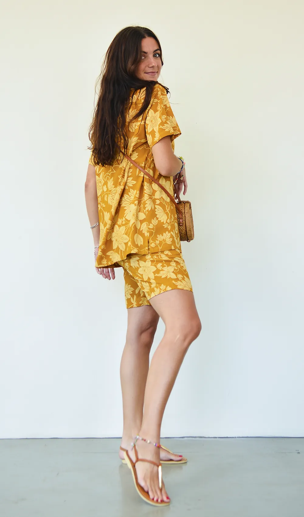 Passion flower Turmeric shorts - SALE CLOTHING & KIDS