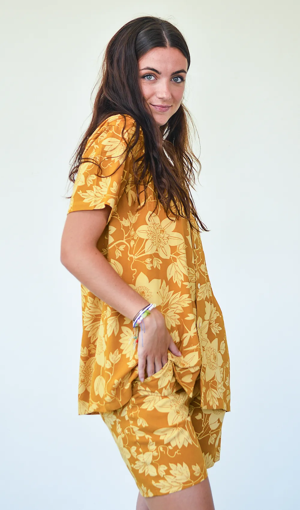 Passion flower Turmeric shorts - SALE CLOTHING & KIDS