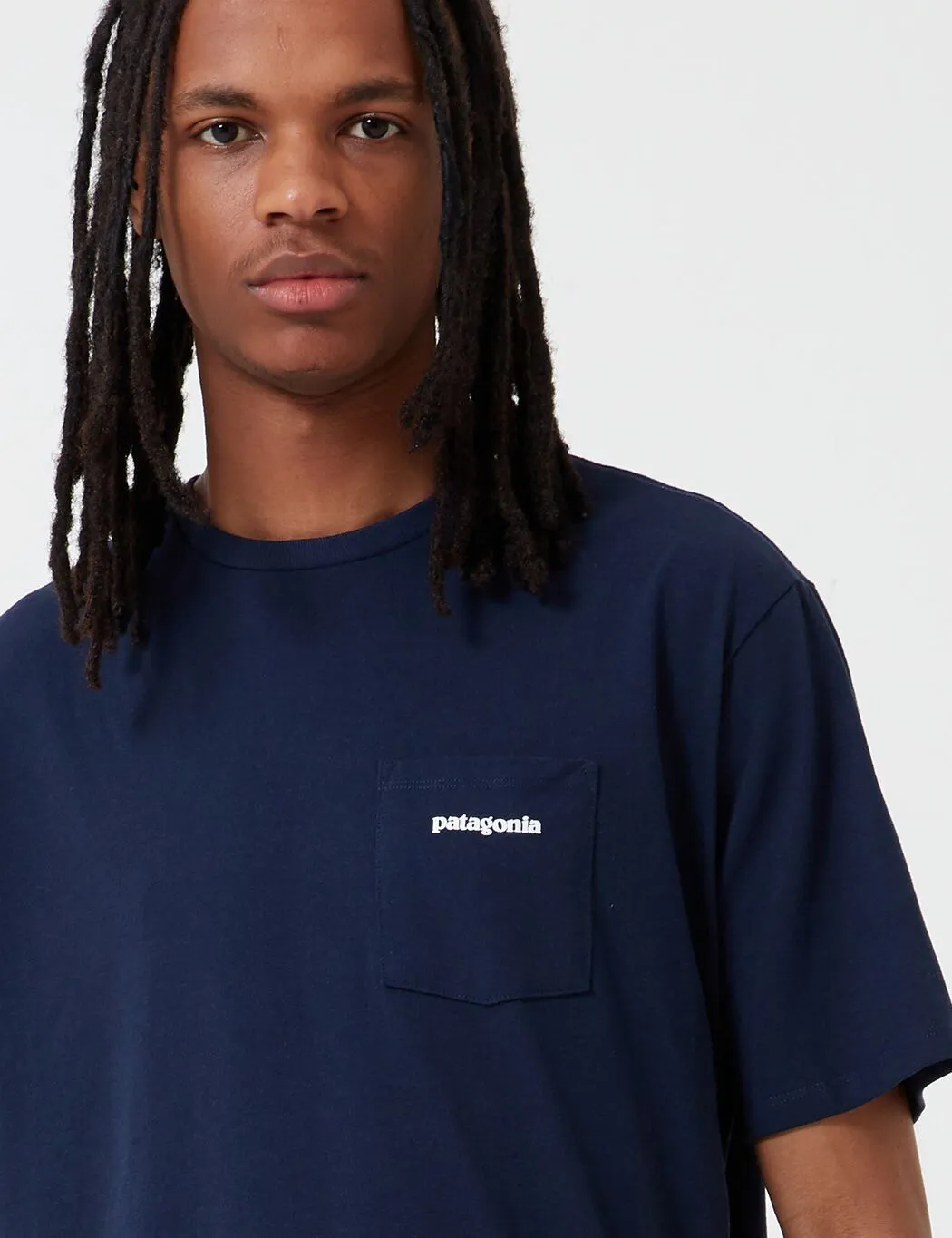 Patagonia P-6 Logo Pocket Responsibili-Tee T-Shirt - Classic Navy Blue